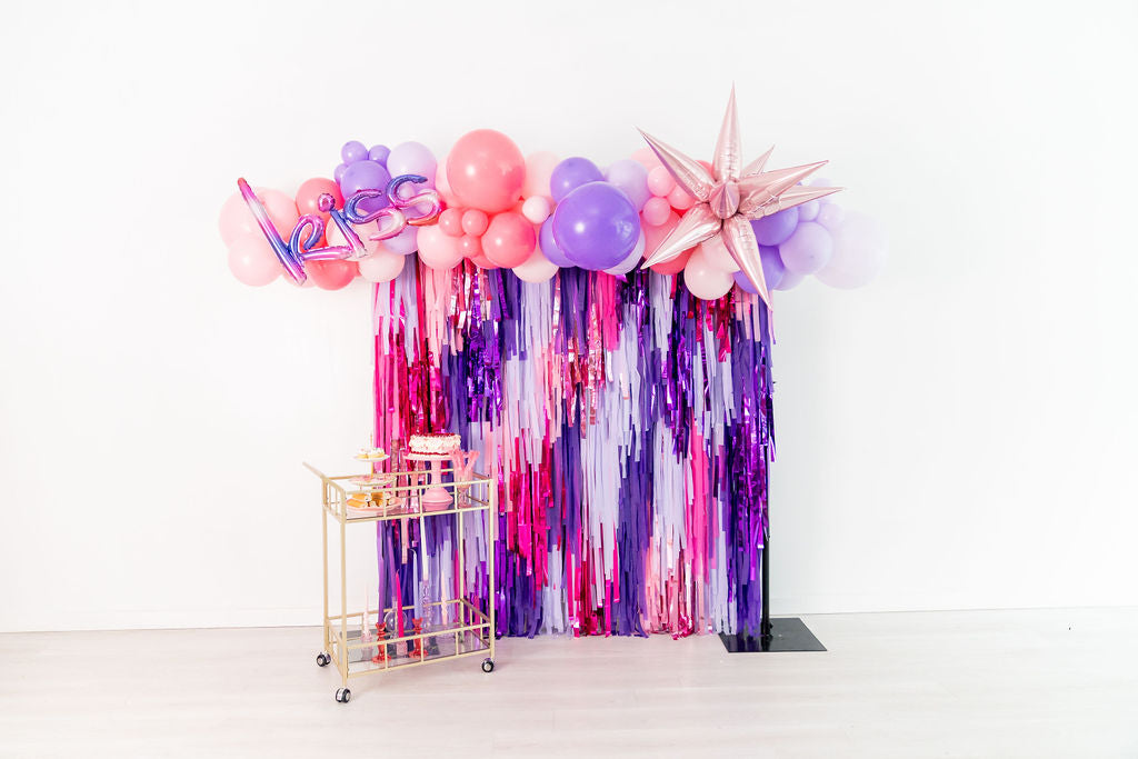 Iris & Lilac Fringe Backdrop-Backdrops-Oh My Darling Party Co