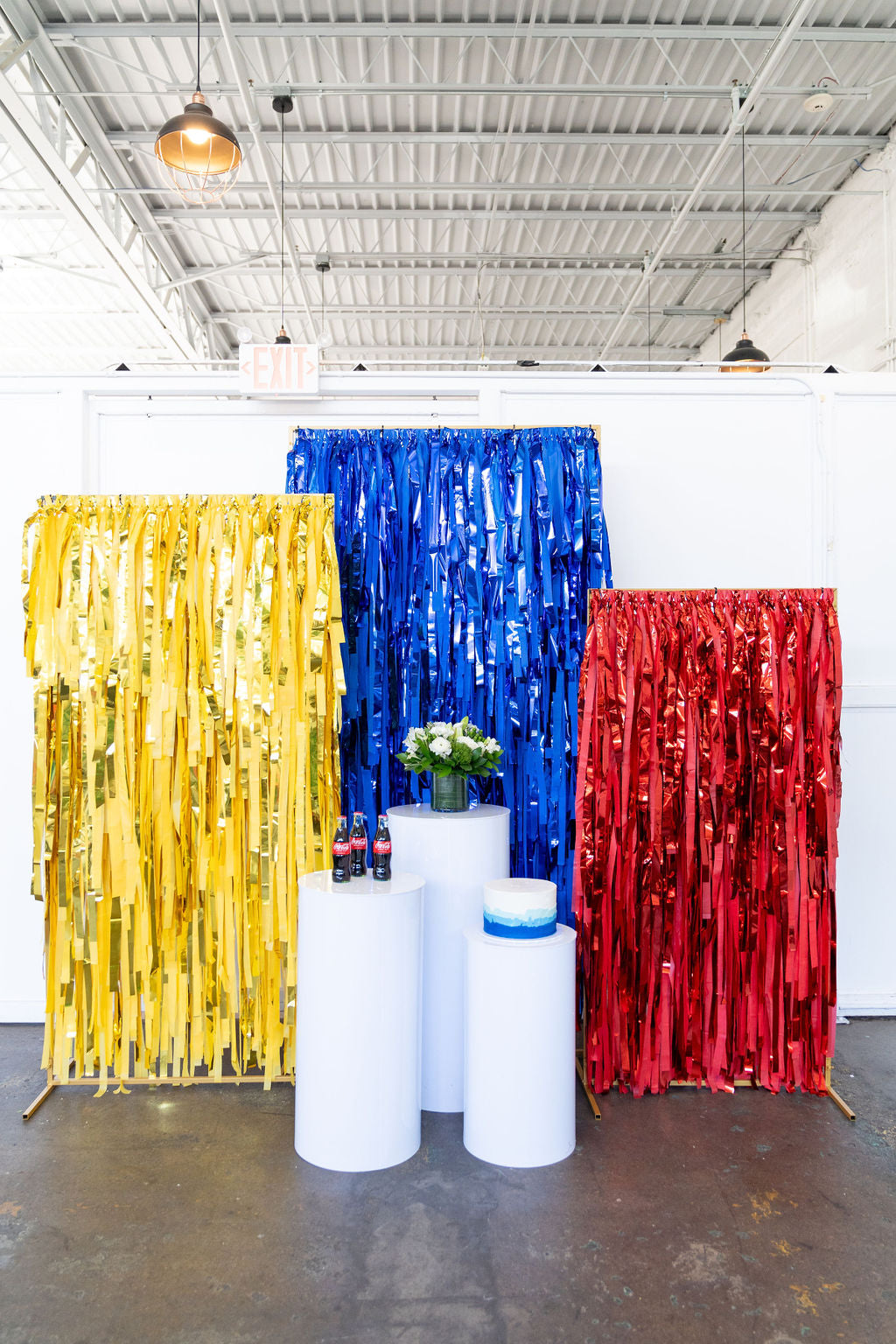 It's A Boys Life Trio Stand Fringe Backdrop-Backdrops-Oh My Darling Party Co