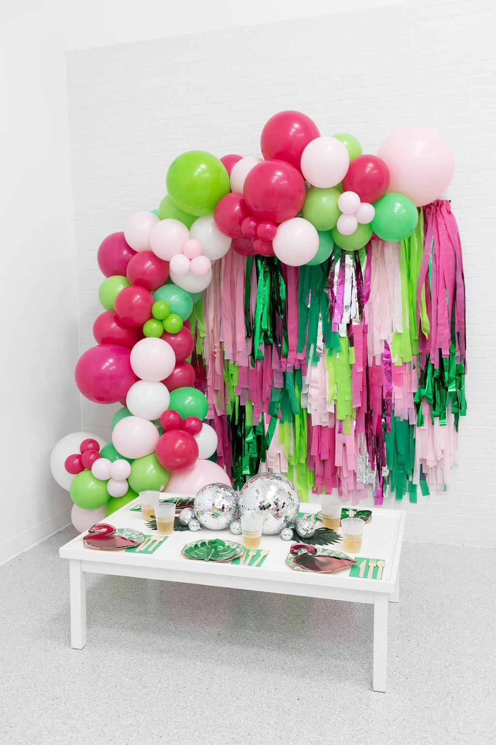 Let's Flamingle Fringe Backdrop-Backdrops-Oh My Darling Party Co