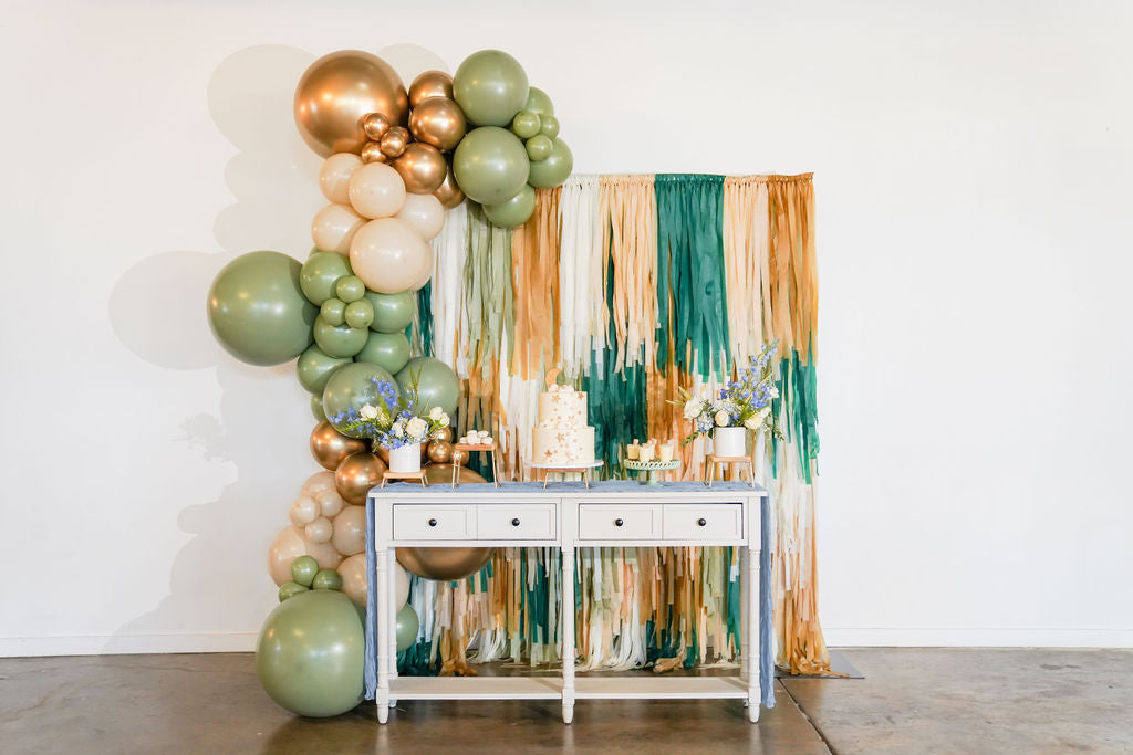 Lions, Tigers and Babies, Oh My! Fringe Backdrop-Backdrops-Oh My Darling Party Co