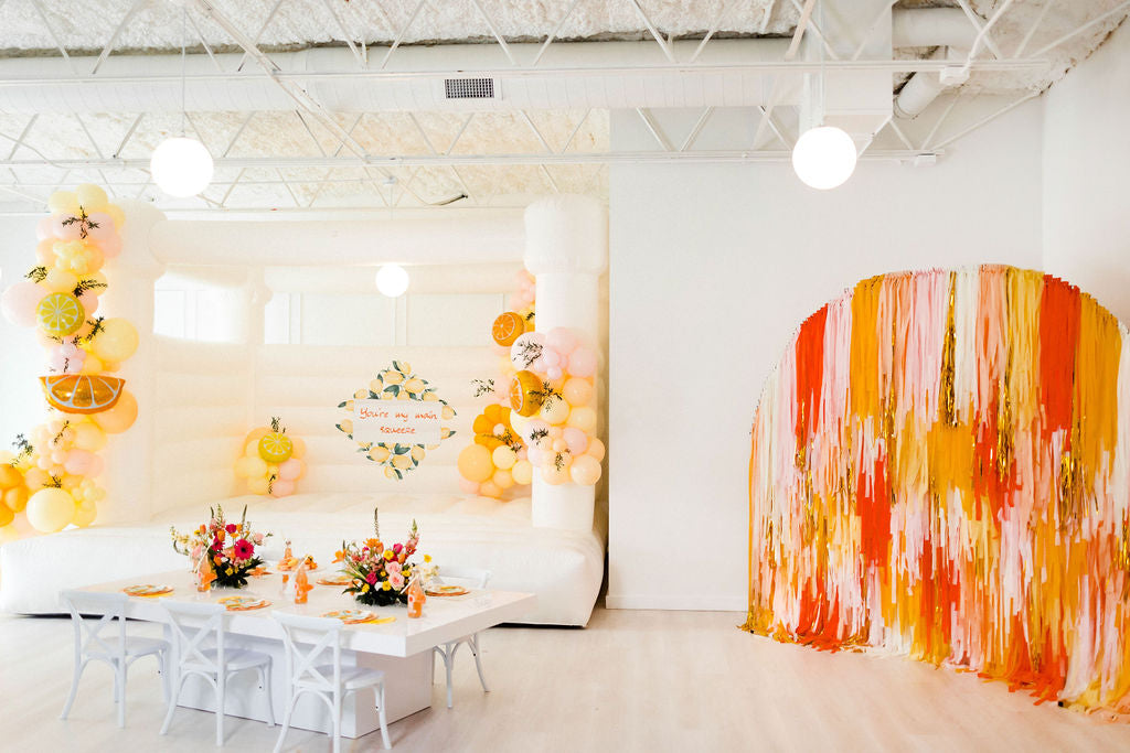 Little Cutie Semi Circle Fringe Backdrop-Backdrops-Oh My Darling Party Co