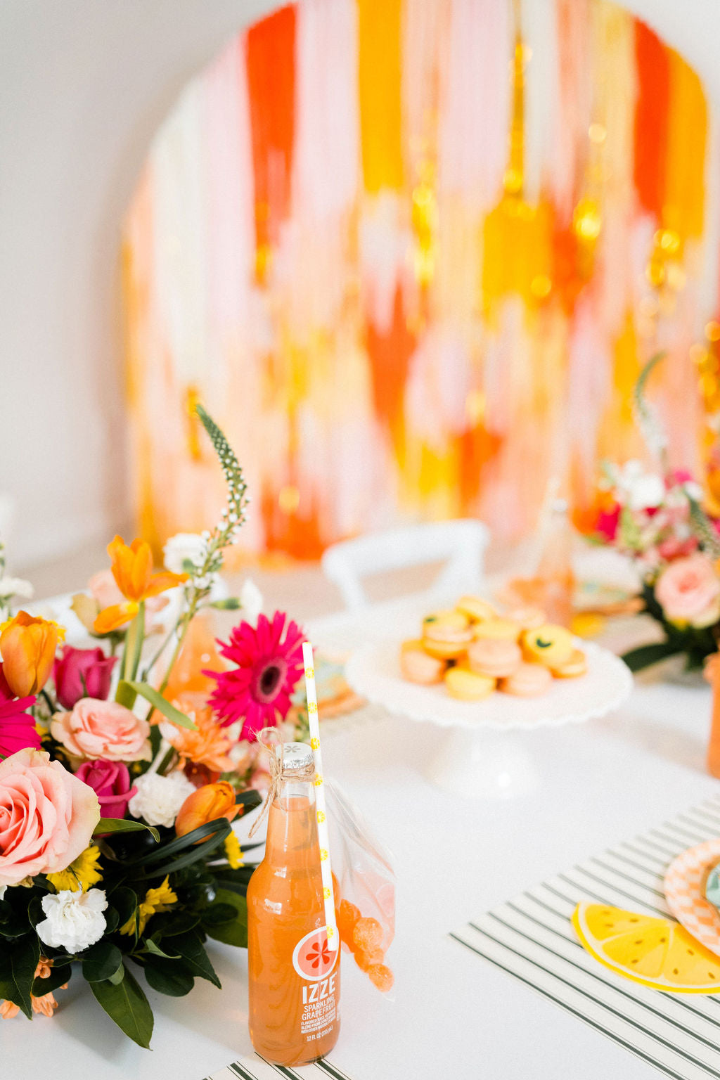 Little Cutie Semi Circle Fringe Backdrop-Backdrops-Oh My Darling Party Co