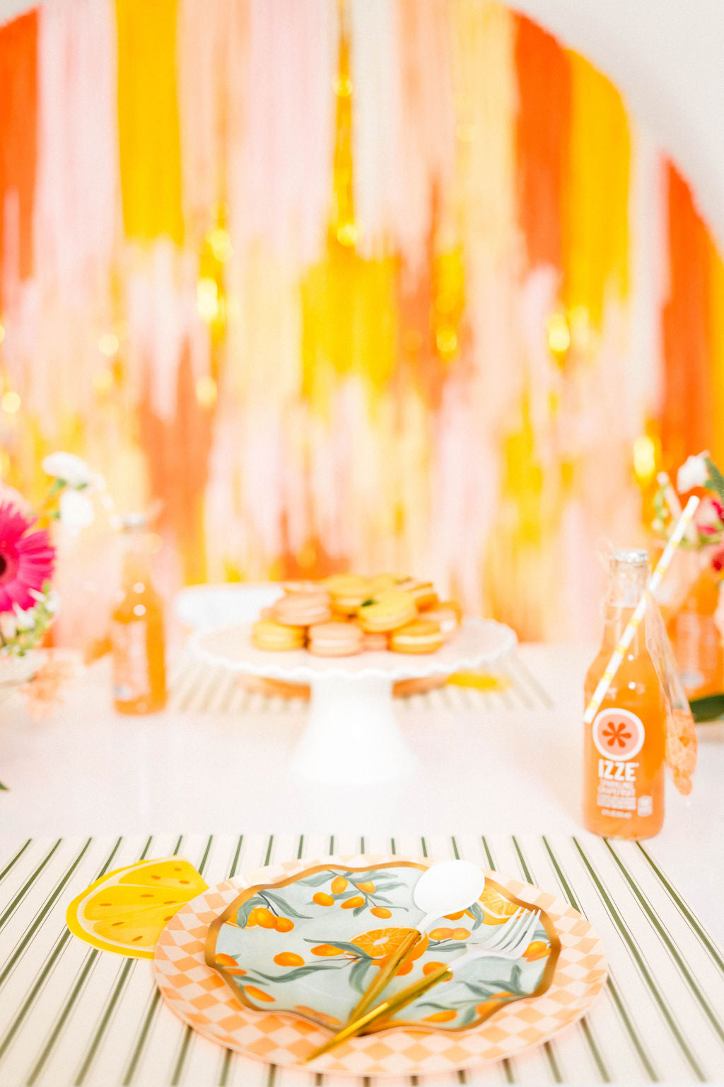 Little Cutie Semi Circle Fringe Backdrop-Backdrops-Oh My Darling Party Co