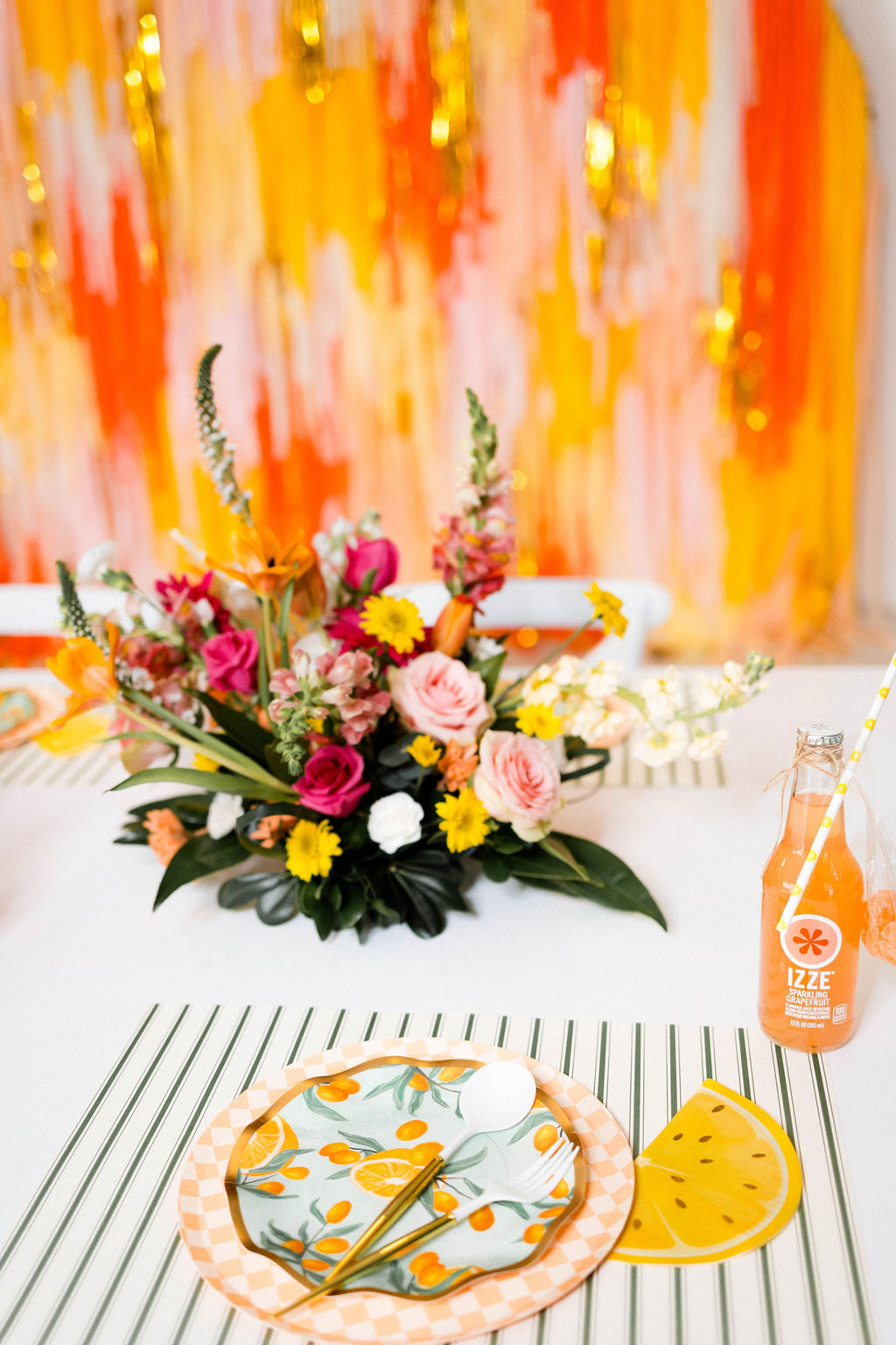 Little Cutie Semi Circle Fringe Backdrop-Backdrops-Oh My Darling Party Co