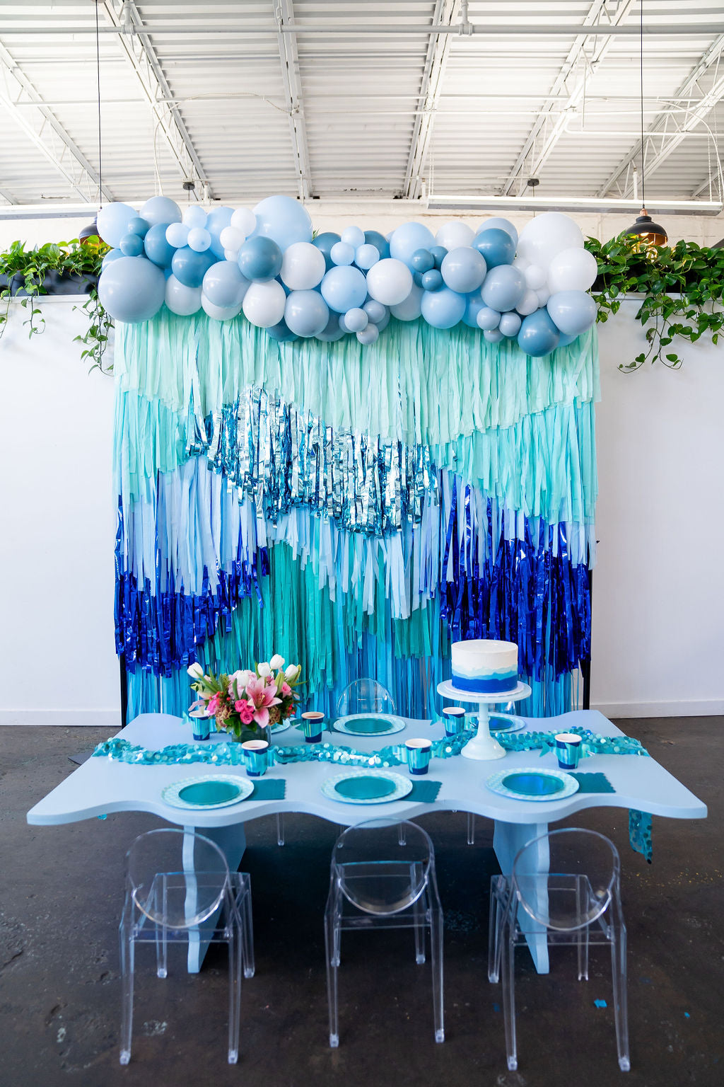 Making Waves Fringe Backdrop-Backdrops-Oh My Darling Party Co