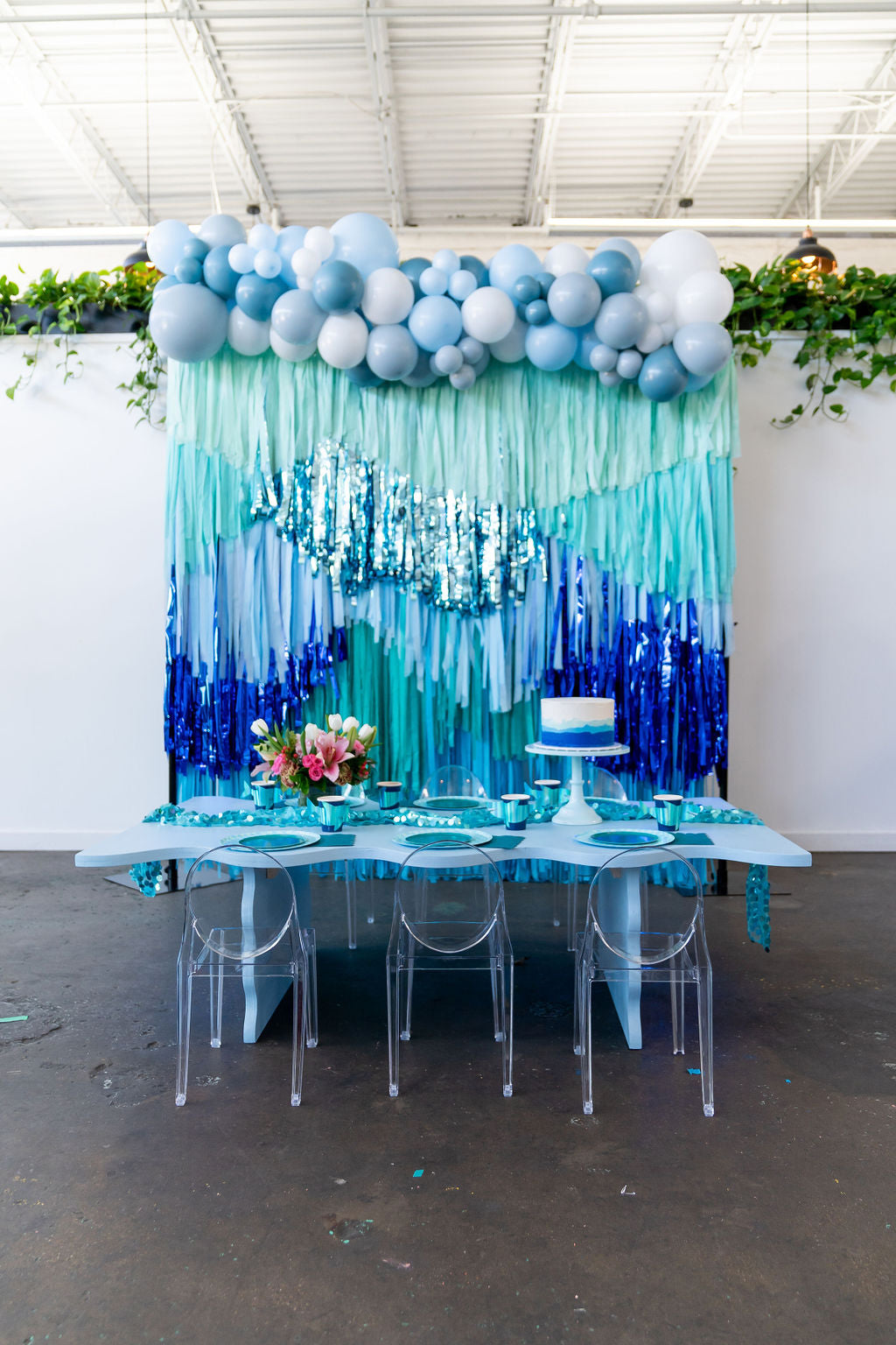 Making Waves Fringe Backdrop-Backdrops-Oh My Darling Party Co