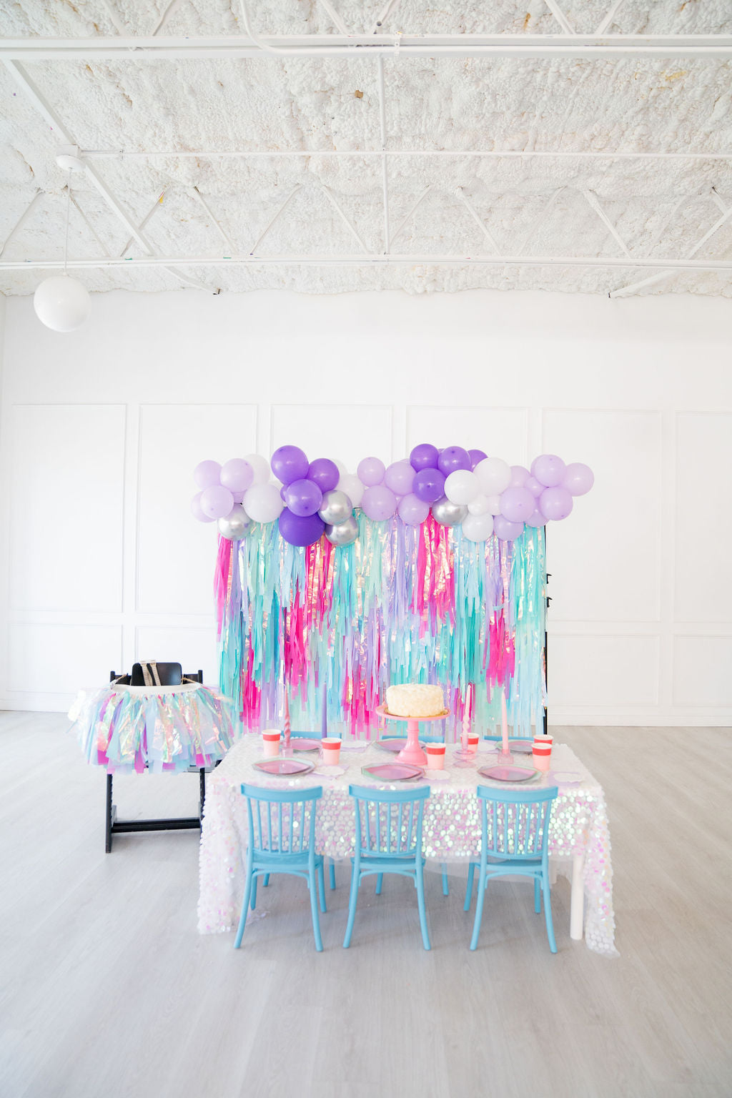 Mermaid Shellebrate Fringe Backdrop-Backdrops-Oh My Darling Party Co