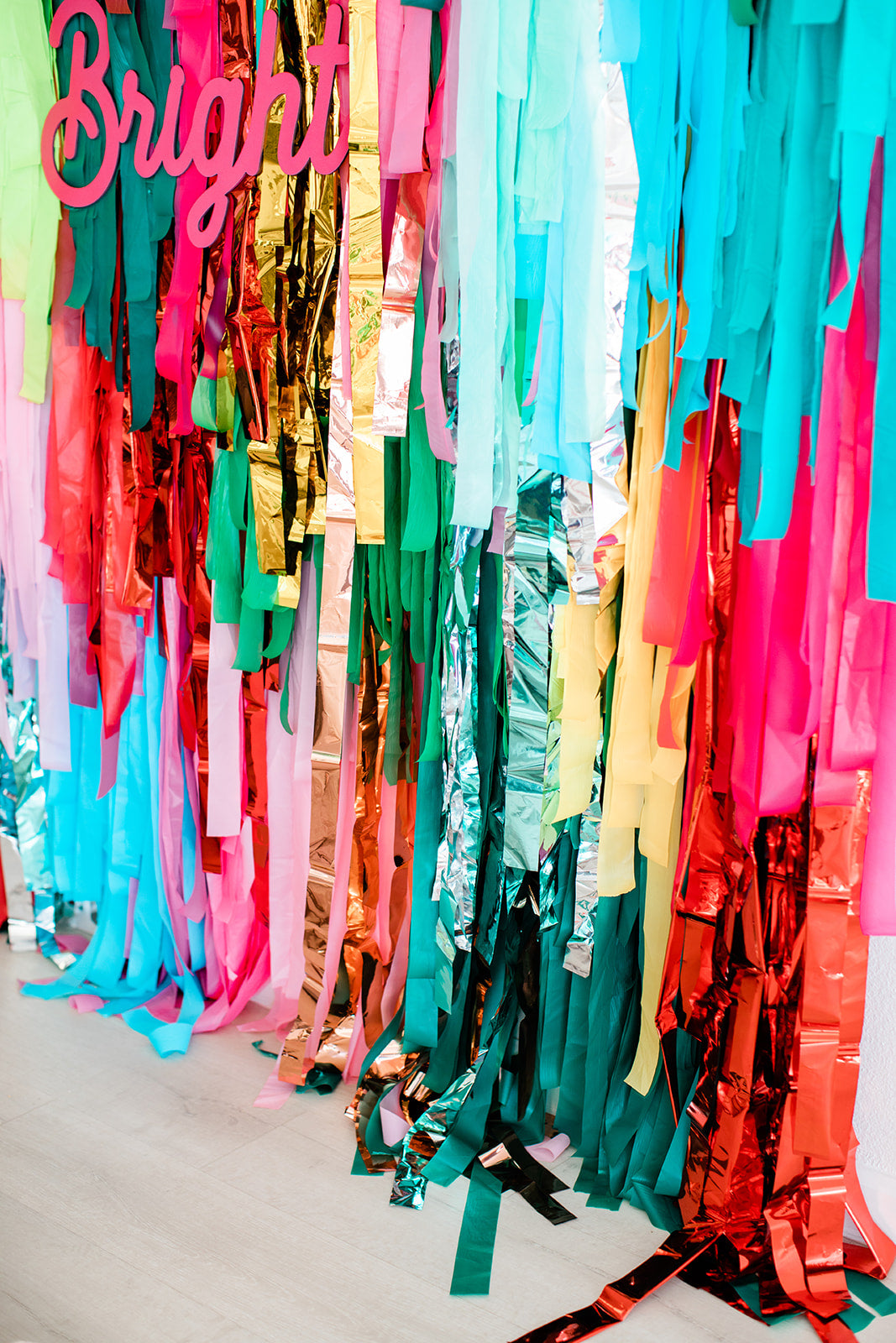 Merry & Bright Fringe Backdrop-Backdrops-Oh My Darling Party Co
