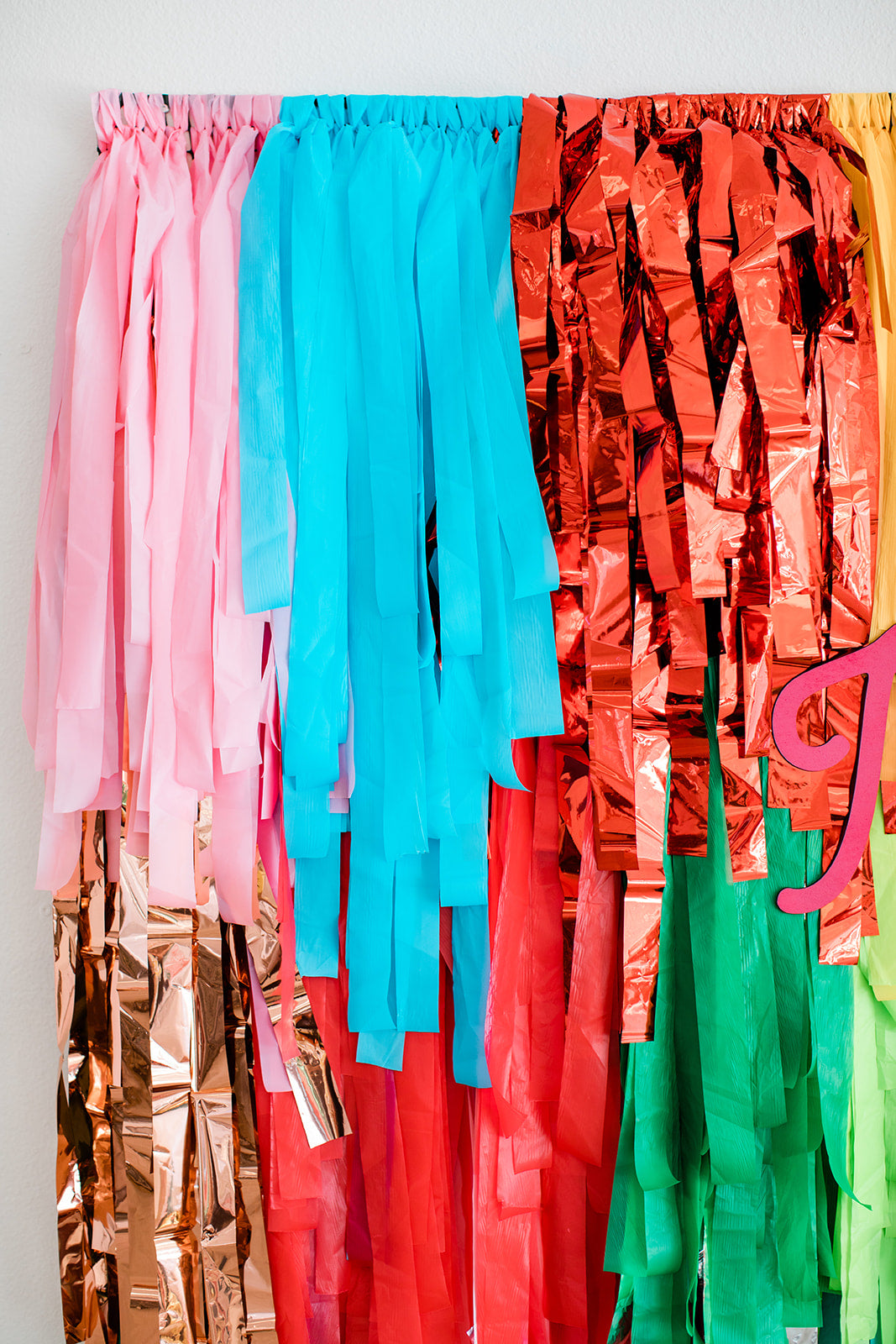 Merry & Bright Fringe Backdrop-Backdrops-Oh My Darling Party Co