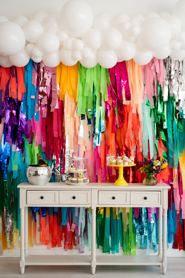 Modern Rainbow Fringe Backdrop-Backdrops-Oh My Darling Party Co