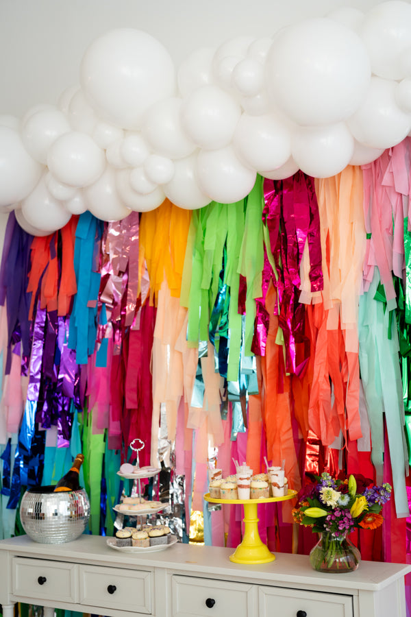 Modern Rainbow Fringe Backdrop-Backdrops-Oh My Darling Party Co