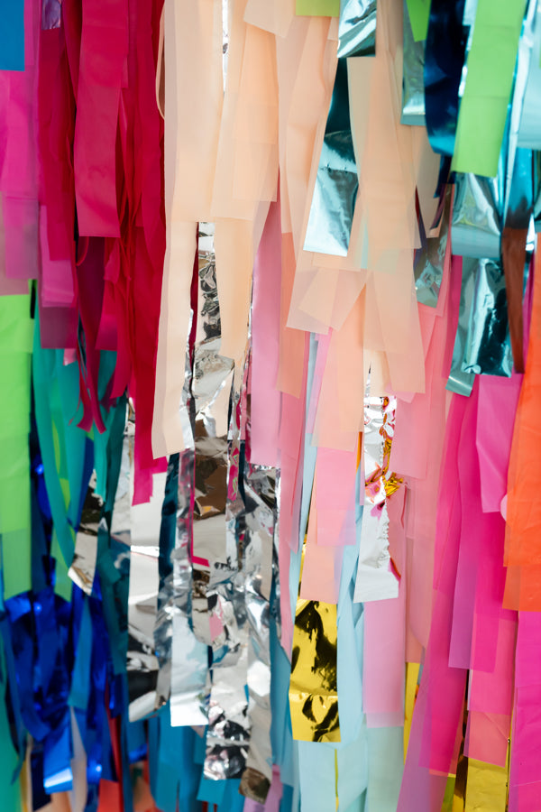 Modern Rainbow Fringe Backdrop-Backdrops-Oh My Darling Party Co