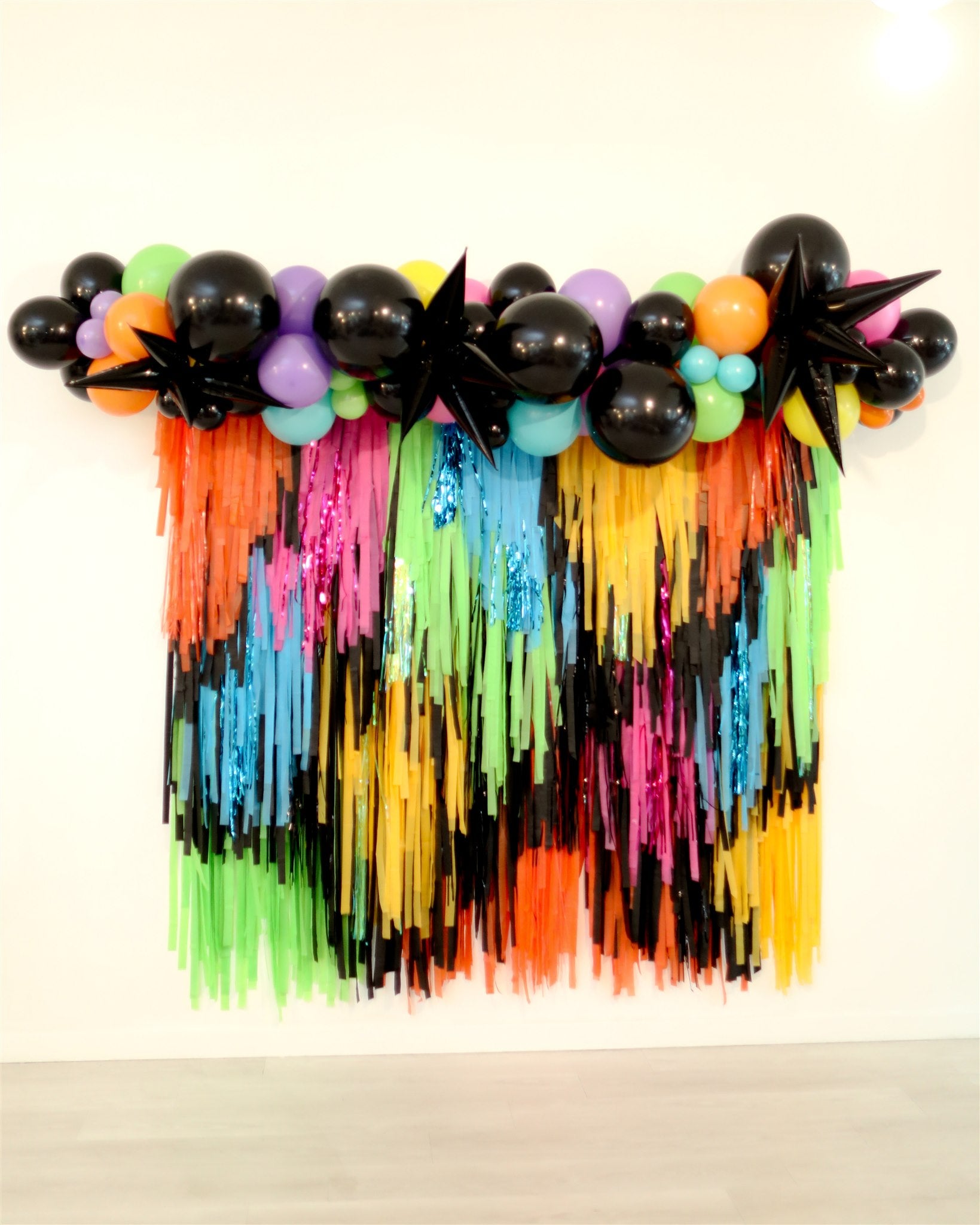 Neon Night Fringe Backdrop-Backdrops-Oh My Darling Party Co