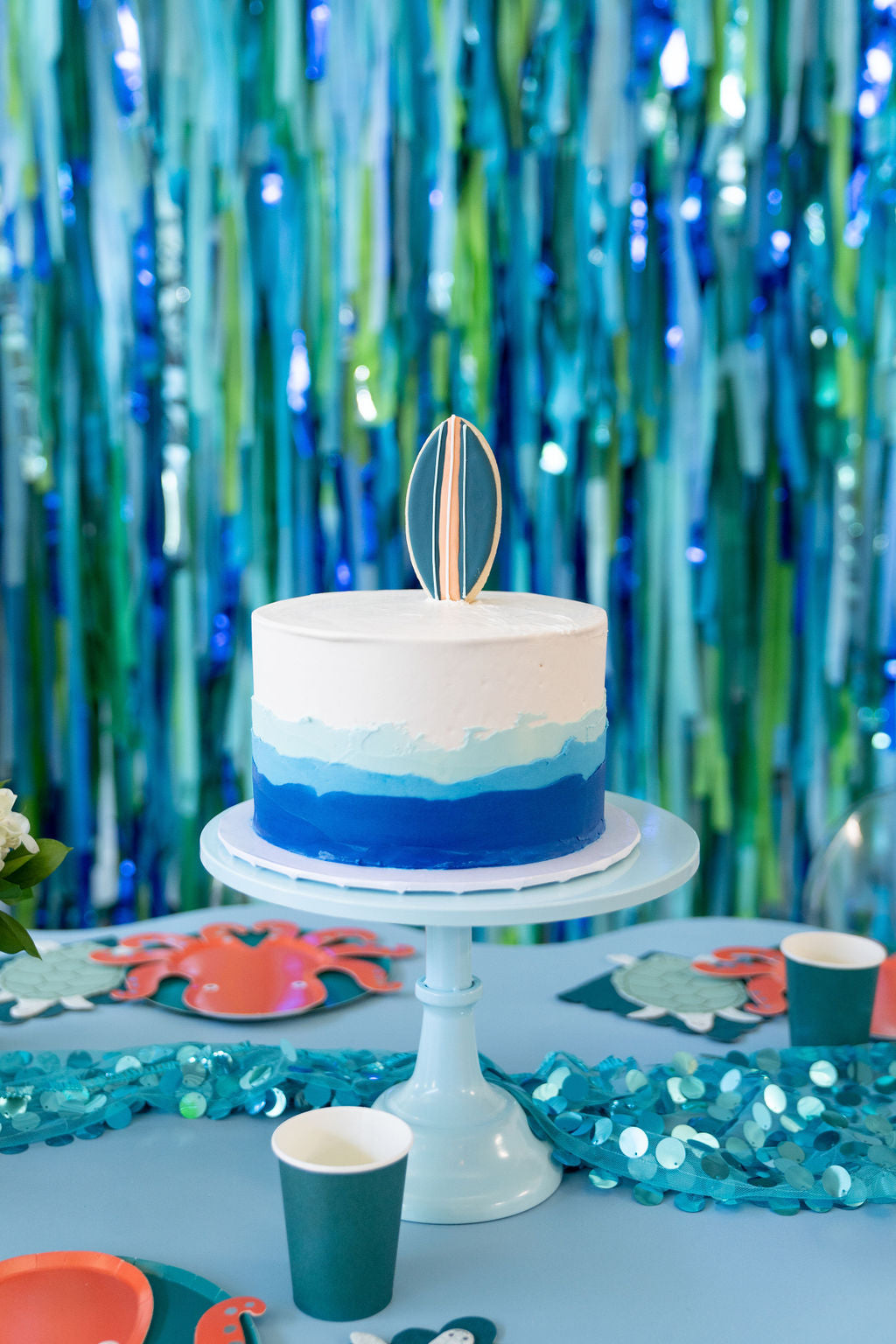 Ocean Adventures Fringe Backdrop-Backdrops-Oh My Darling Party Co