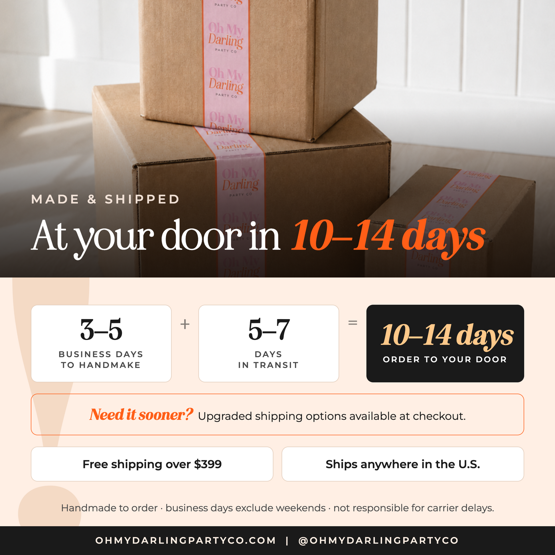 Oh My Darling — handmade & shipped from Texas