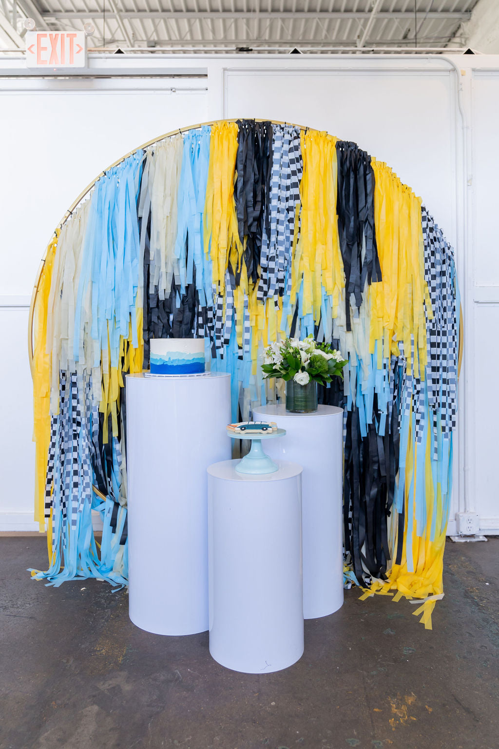 One Cool Dude Semi Circle Fringe Backdrop-Backdrops-Oh My Darling Party Co