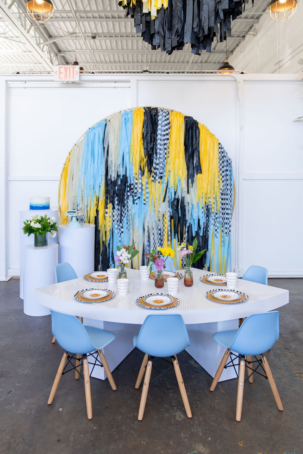One Cool Dude Semi Circle Fringe Backdrop-Backdrops-Oh My Darling Party Co