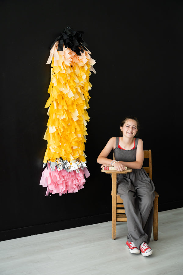 One Sharp Pencil Fringe Shape-Backdrops-Oh My Darling Party Co