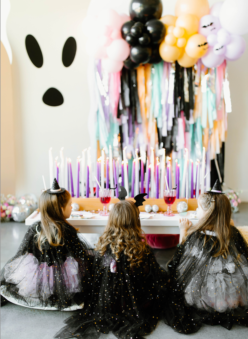 Pastel Boo Fringe Backdrop-Backdrops-Oh My Darling Party Co