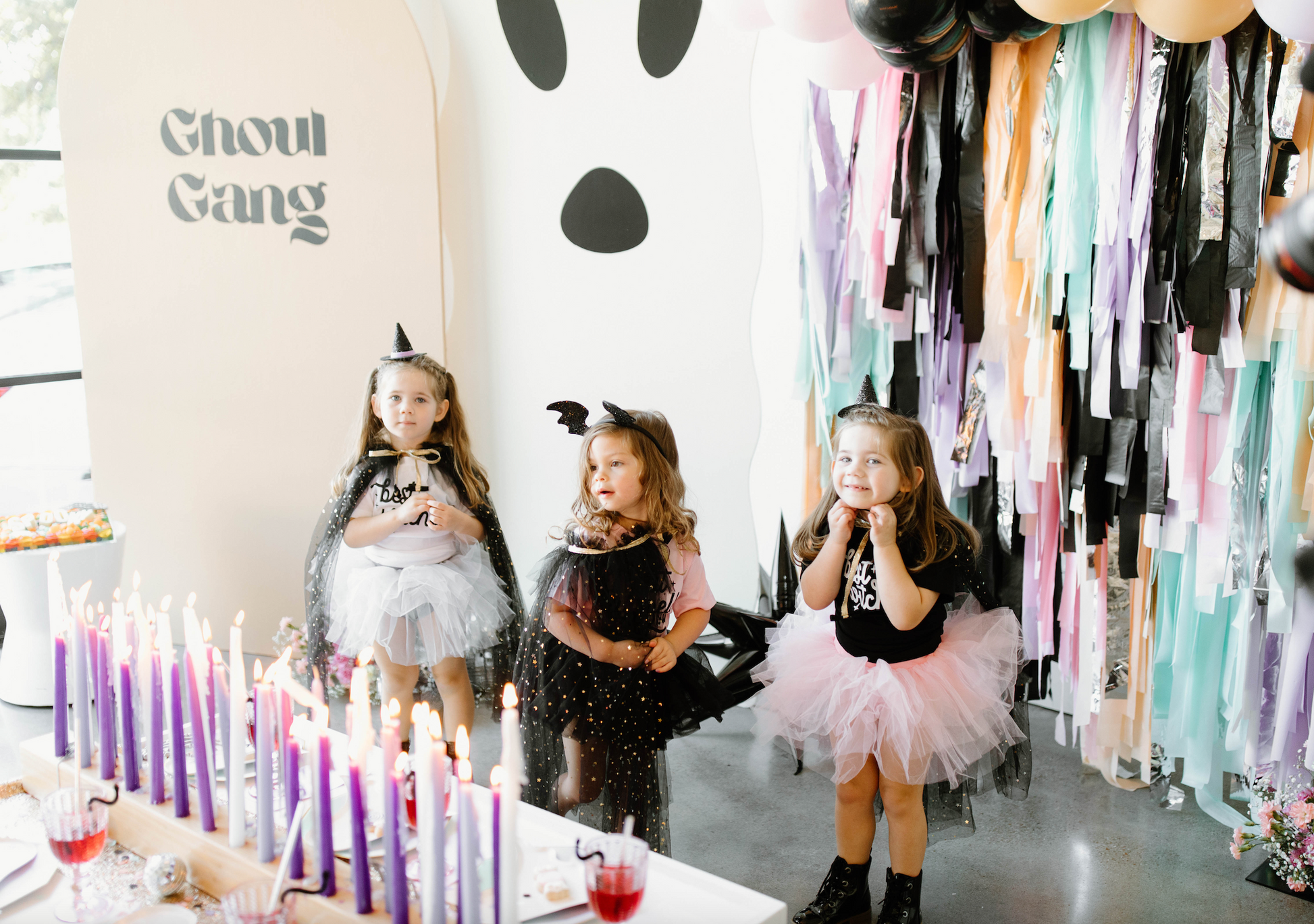 Pastel Boo Fringe Backdrop-Backdrops-Oh My Darling Party Co