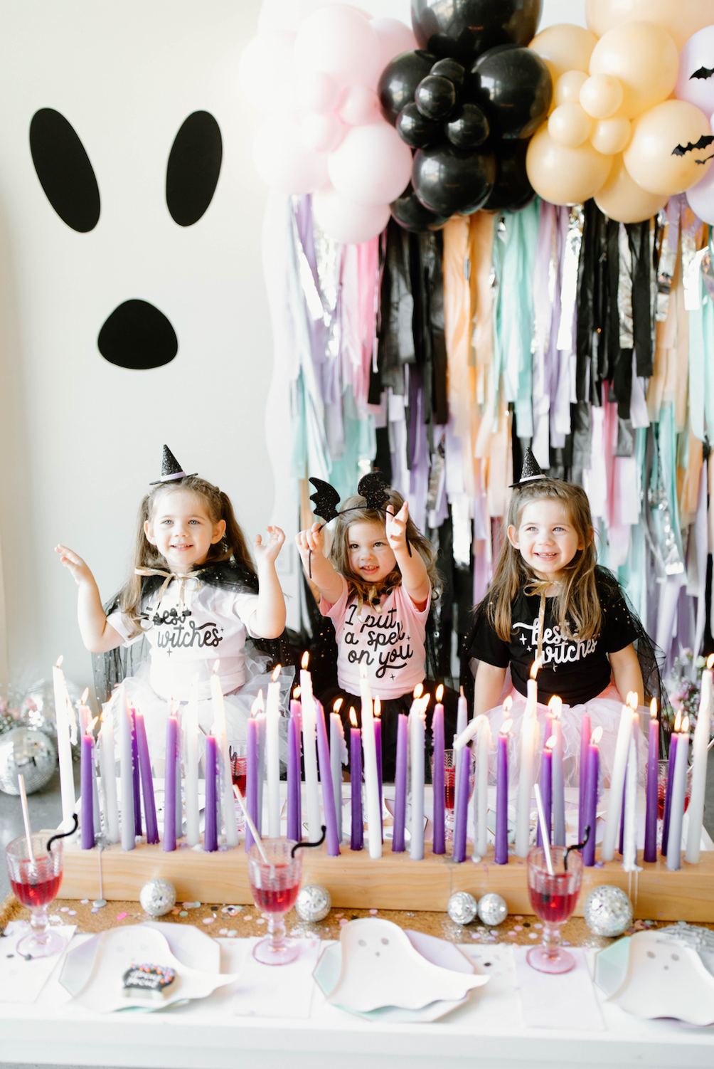Pastel Boo Fringe Backdrop-Backdrops-Oh My Darling Party Co