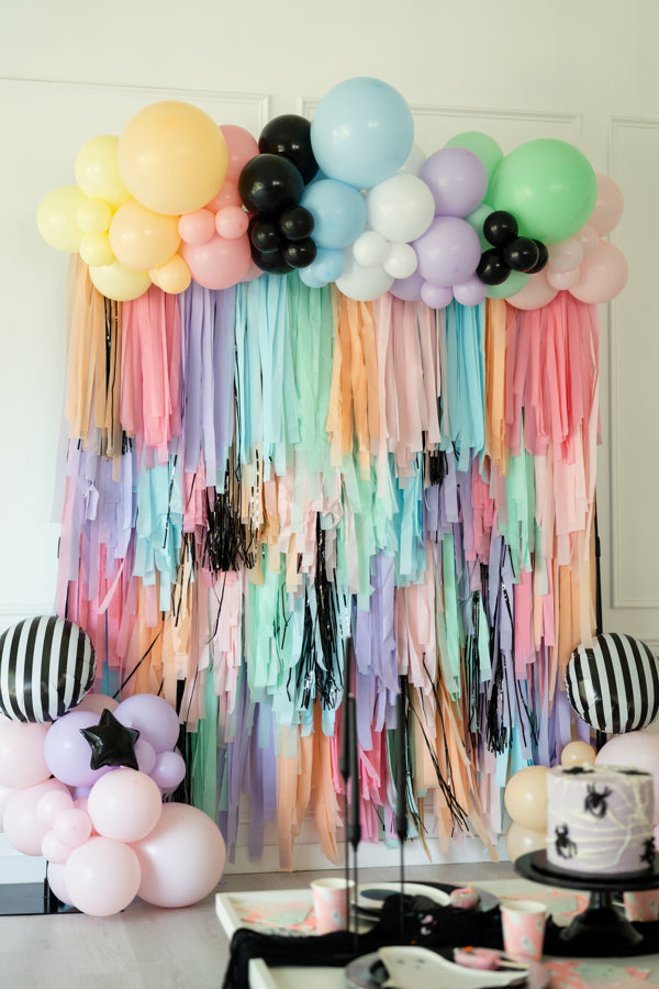 Pastel Halloween Fringe Backdrop-Backdrops-Oh My Darling Party Co