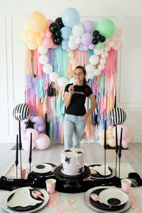 Pastel Halloween Fringe Backdrop-Backdrops-Oh My Darling Party Co
