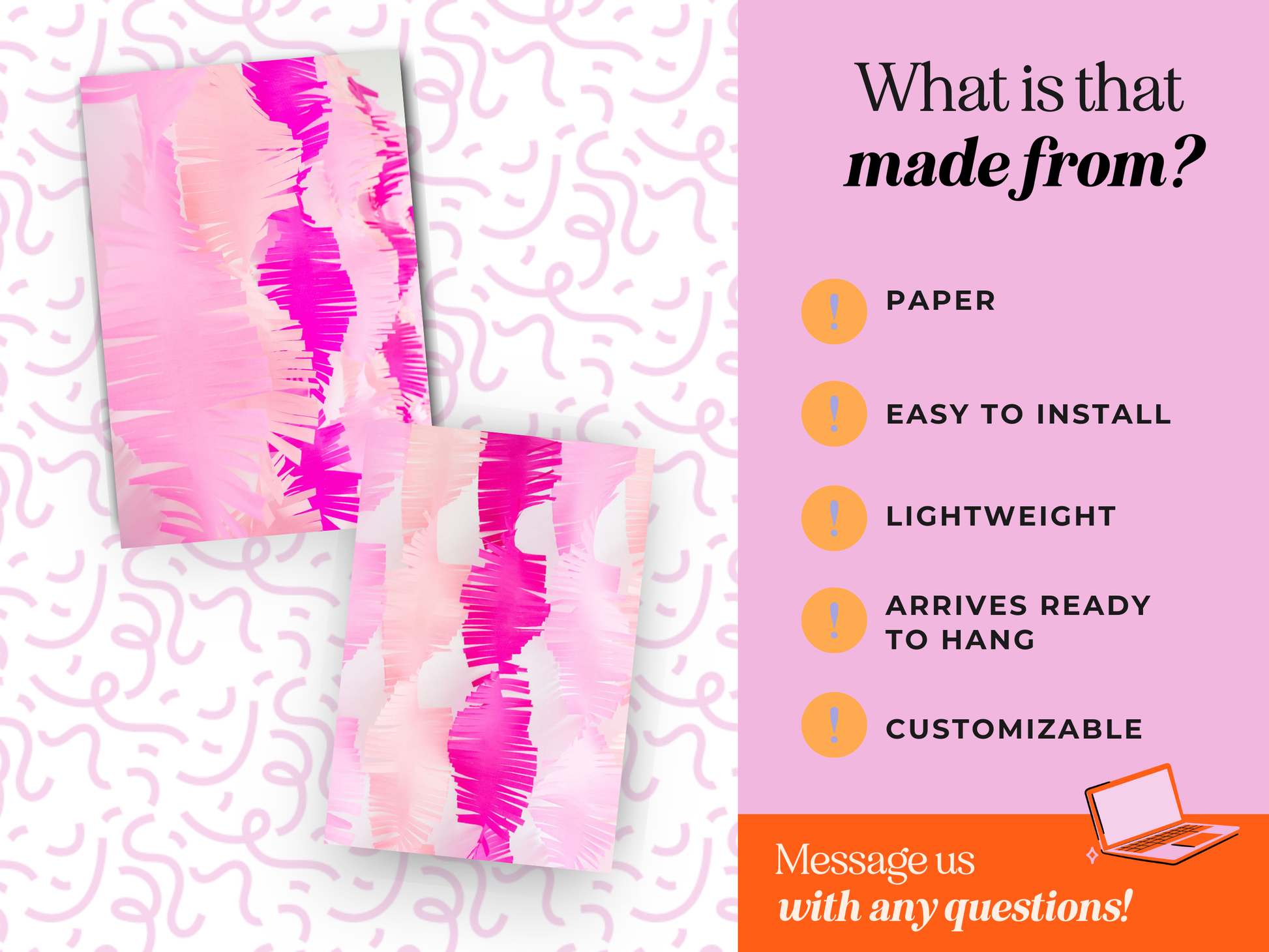 Visual guide showing how to build a complete party decor bundle, including a fringe backdrop, sturdy stand, and coordinating balloon kits for a seamless event setup.