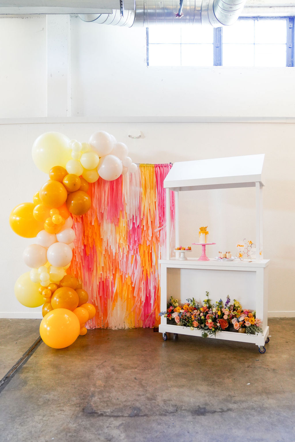 Pink Lemonade Fringe Backdrop-Backdrops-Oh My Darling Party Co