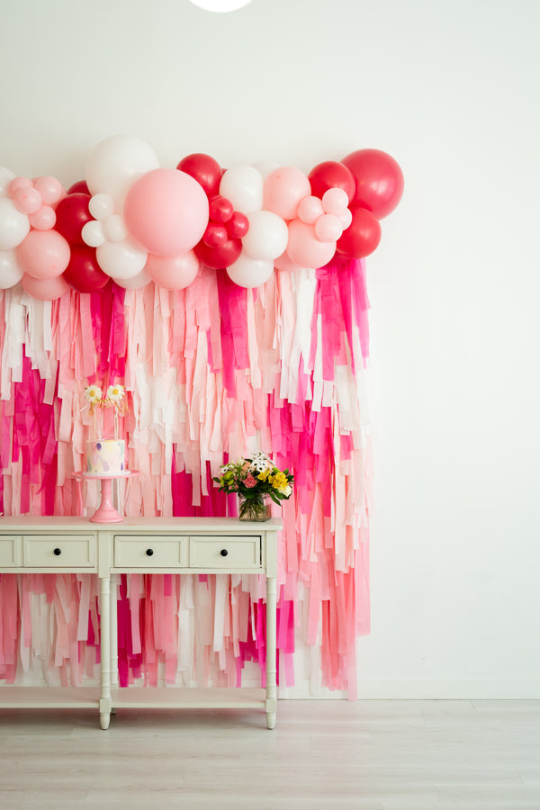 Pink Perfection Fringe Backdrop-Backdrops-Oh My Darling Party Co