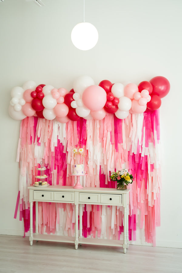 Pink Perfection Fringe Backdrop-Backdrops-Oh My Darling Party Co