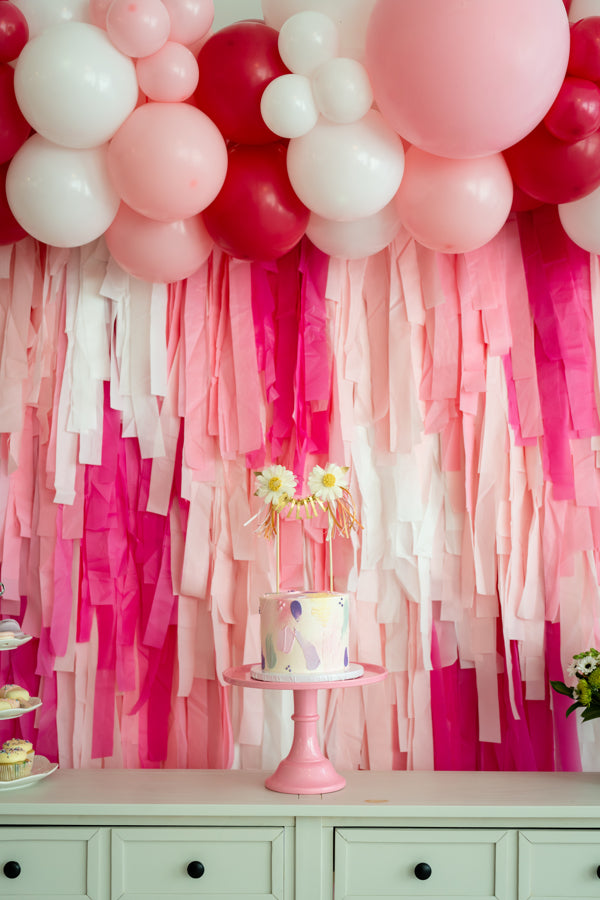 Pink Perfection Fringe Backdrop-Backdrops-Oh My Darling Party Co
