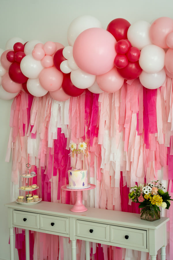 Pink Perfection Fringe Backdrop-Backdrops-Oh My Darling Party Co