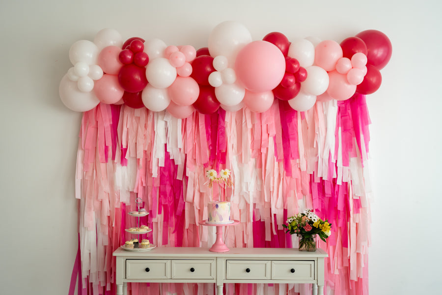 Pink Perfection Fringe Backdrop-Backdrops-Oh My Darling Party Co