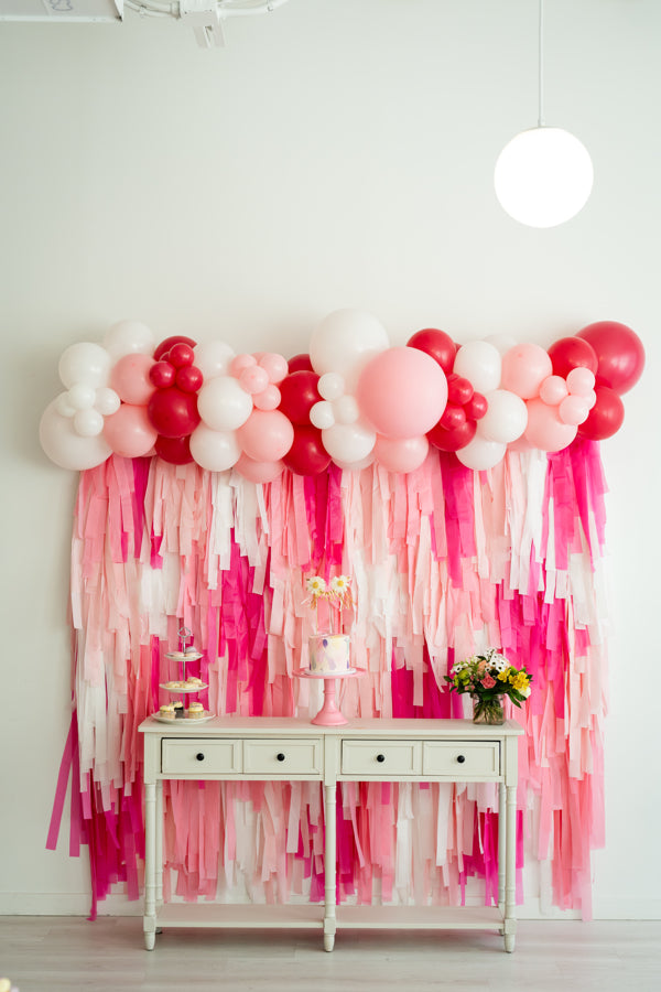 Pink Perfection Fringe Backdrop-Backdrops-Oh My Darling Party Co