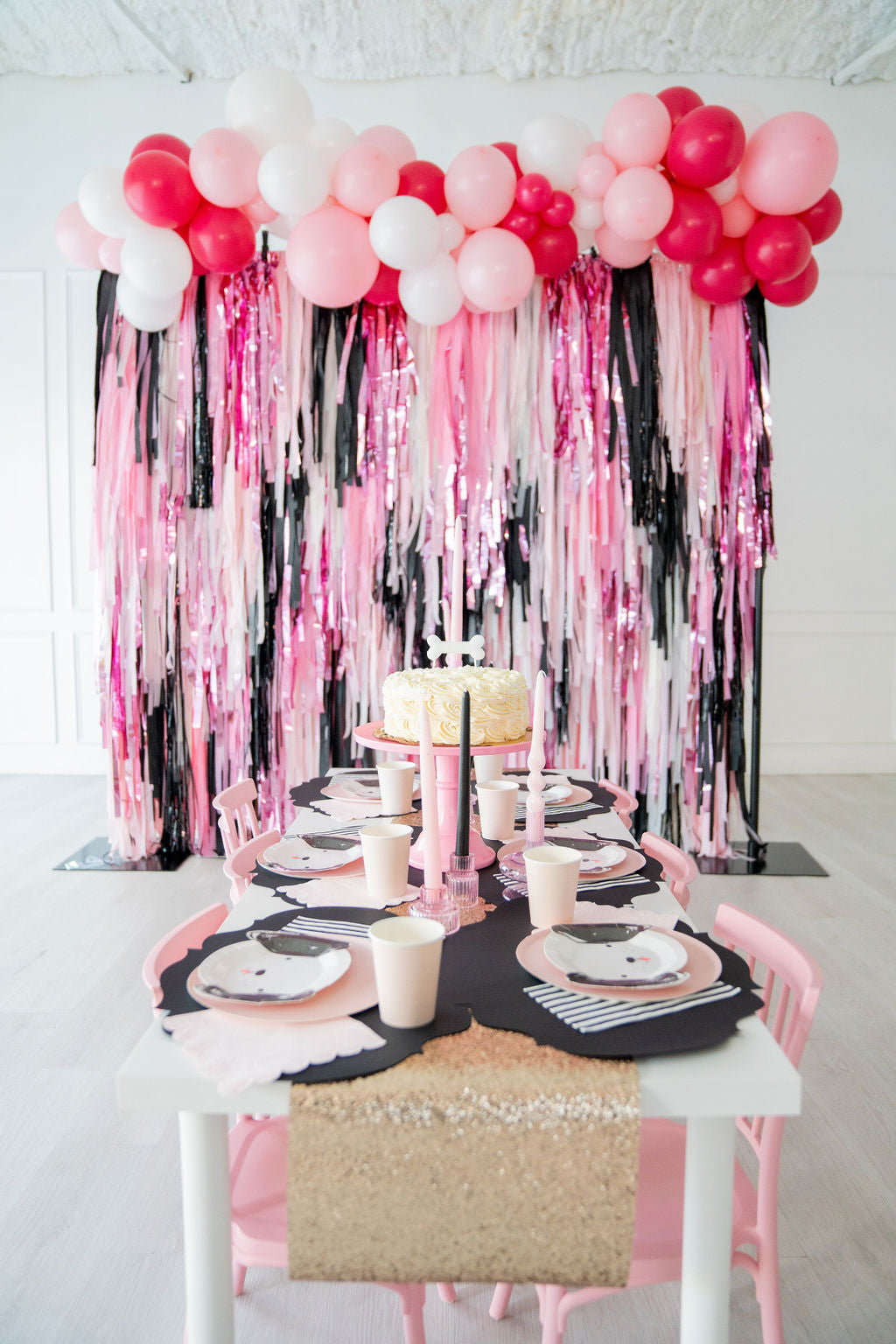 Poodle Party Fringe Backdrop-Backdrops-Oh My Darling Party Co