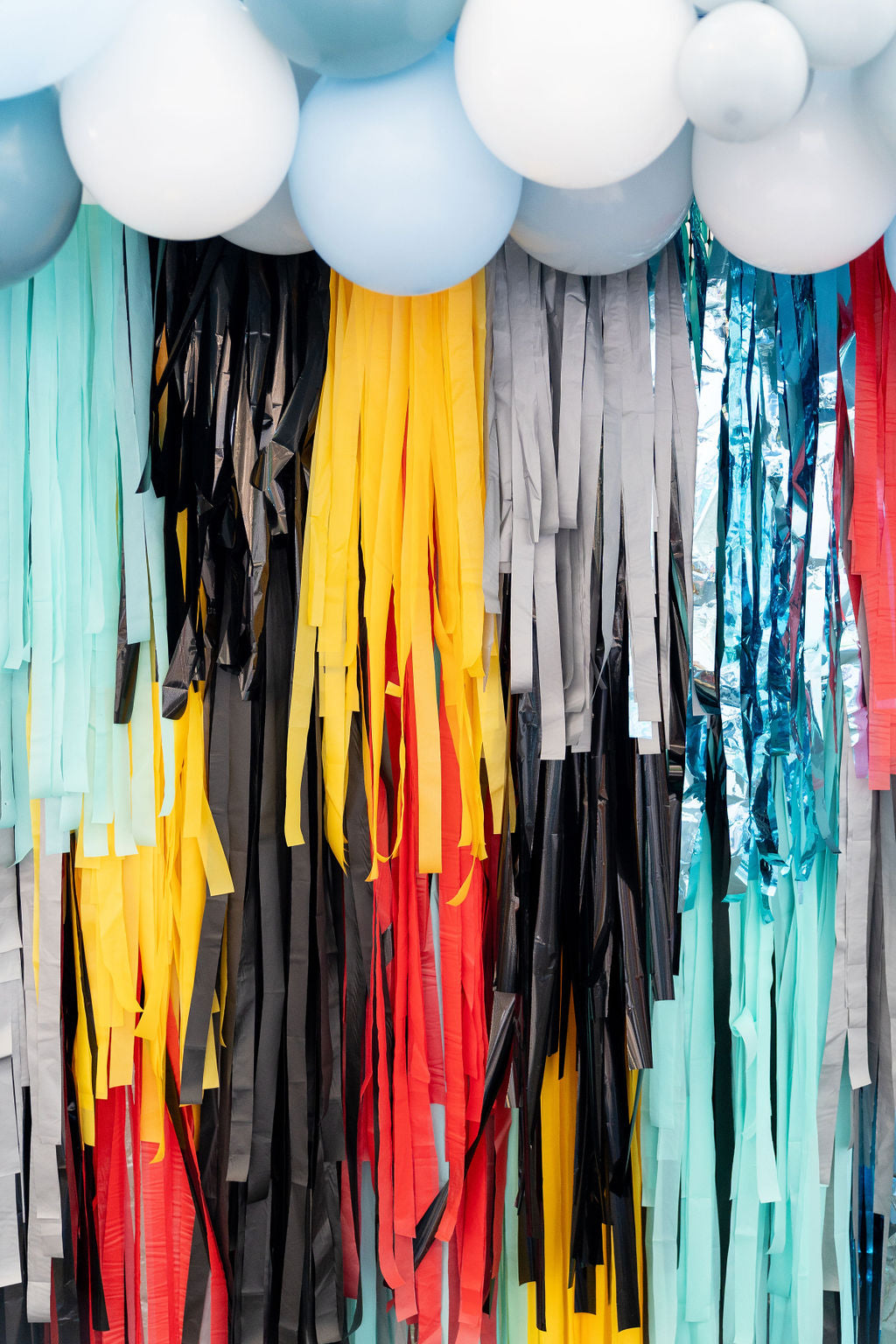 POW! BAM! CELEBRATE! Superhero Fringe Backdrop-Backdrops-Oh My Darling Party Co
