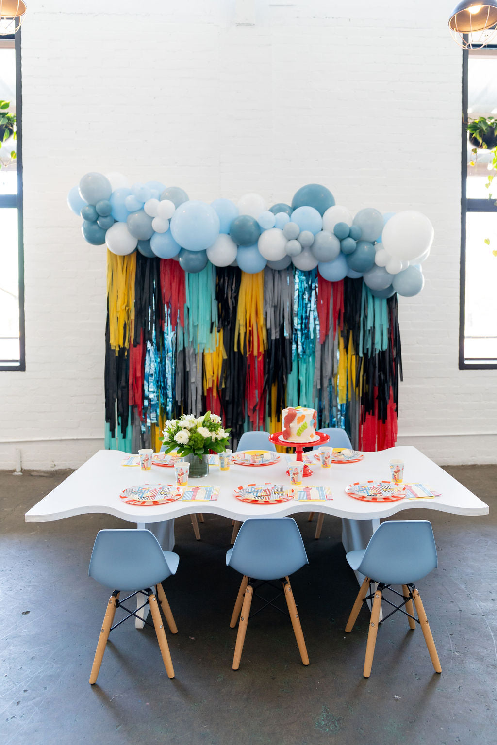 POW! BAM! CELEBRATE! Superhero Fringe Backdrop-Backdrops-Oh My Darling Party Co