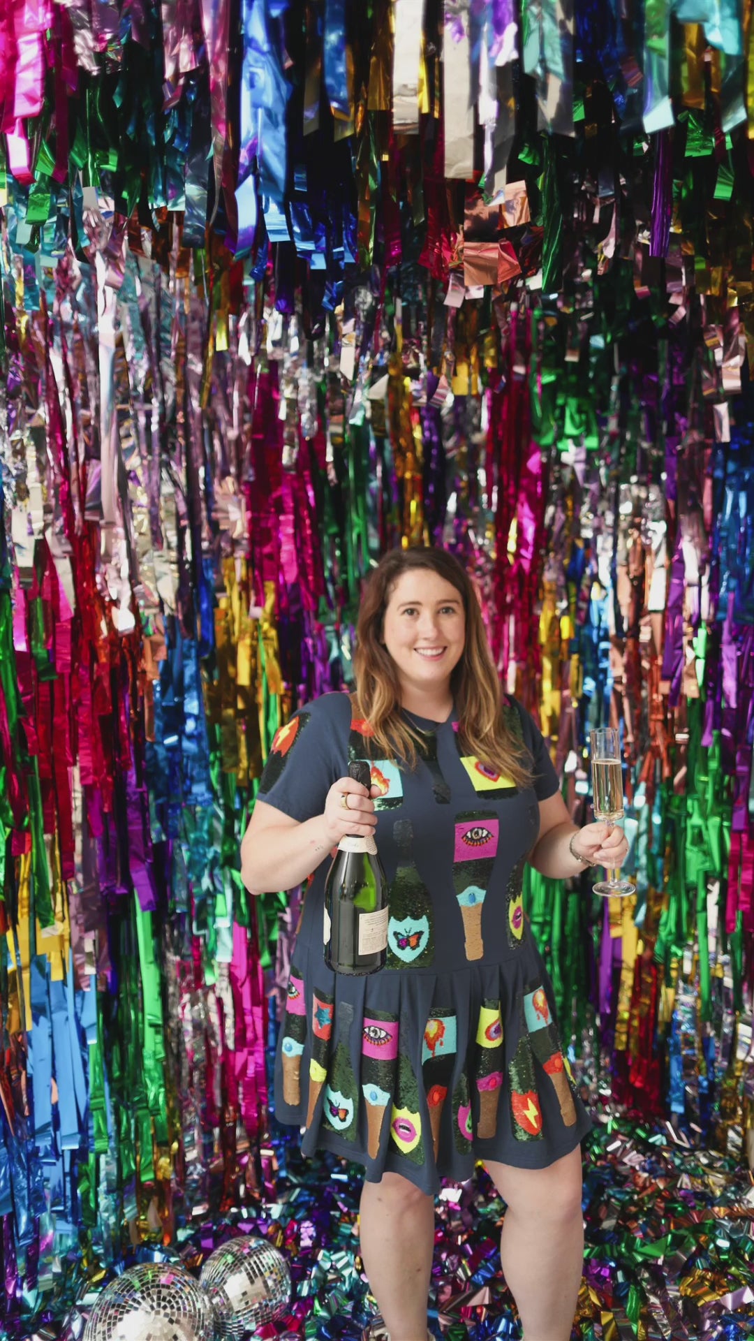 Load video: Razzle Dazzle Disco Fringe Backdrop