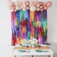 Jewel Tone Rainbow Fringe Backdrop