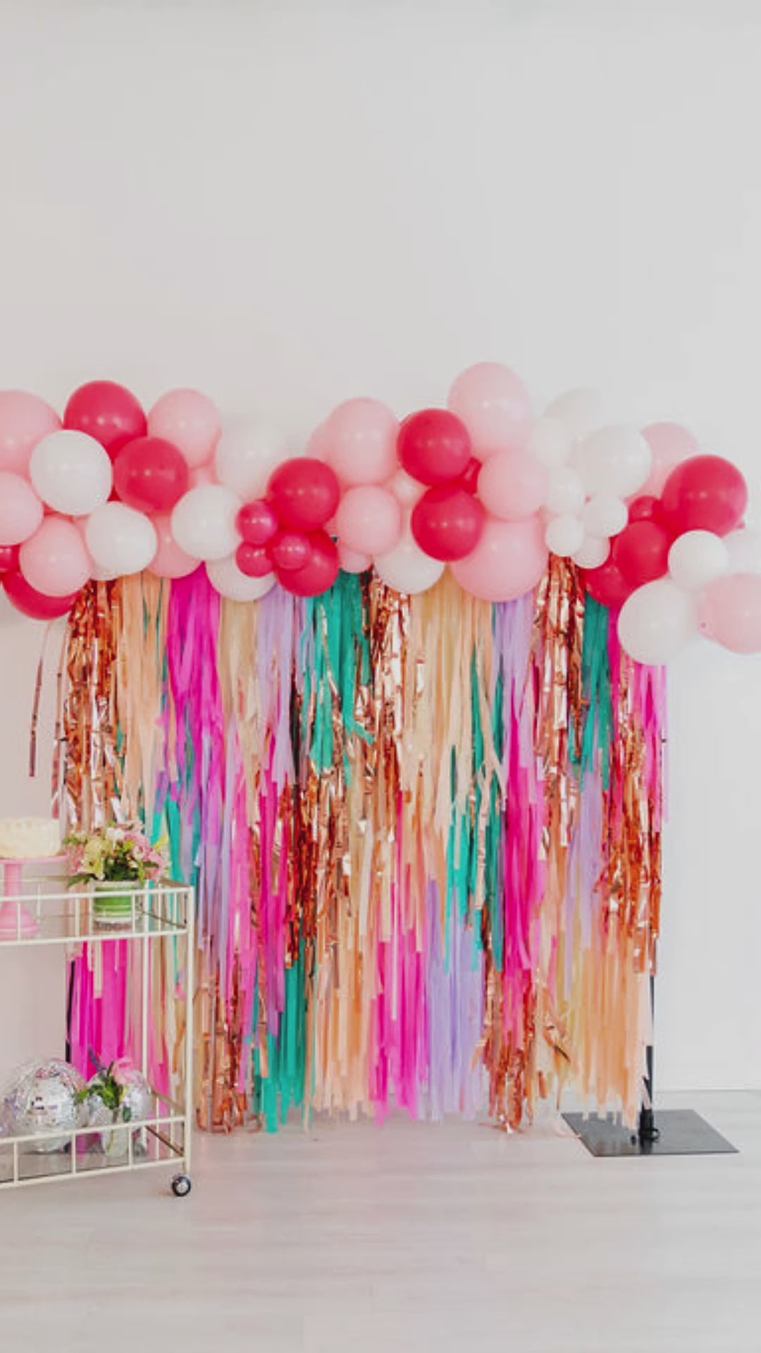 Load video: Pop Star Fringe Backdrop-Backdrops-Oh My Darling Party Co