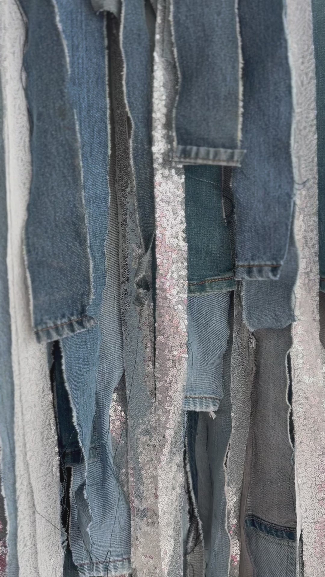 Load video: Denim on Denim Fringe Backdrop