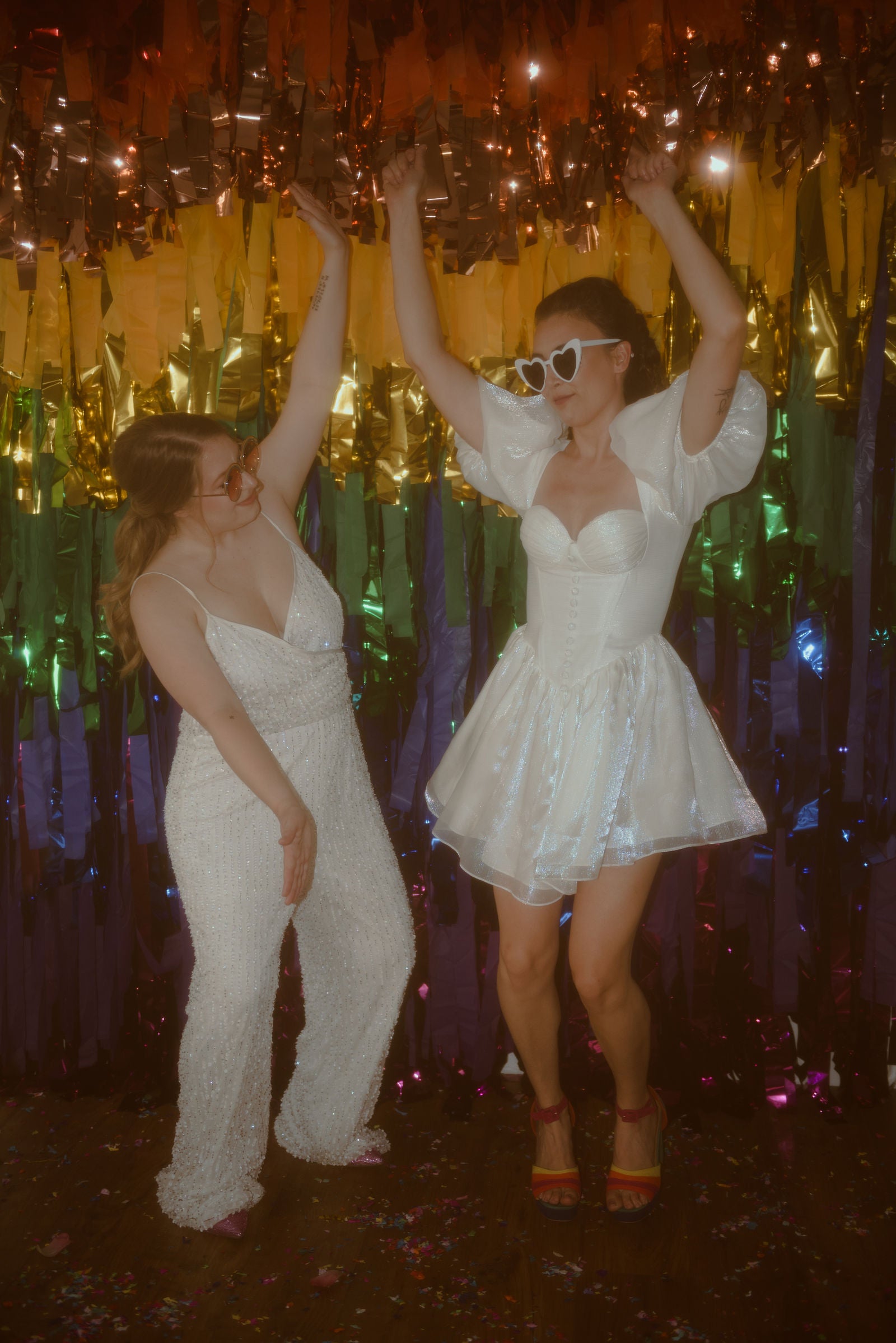 Pride Flag Rainbow Fringe Backdrop-Backdrops-Oh My Darling Party Co