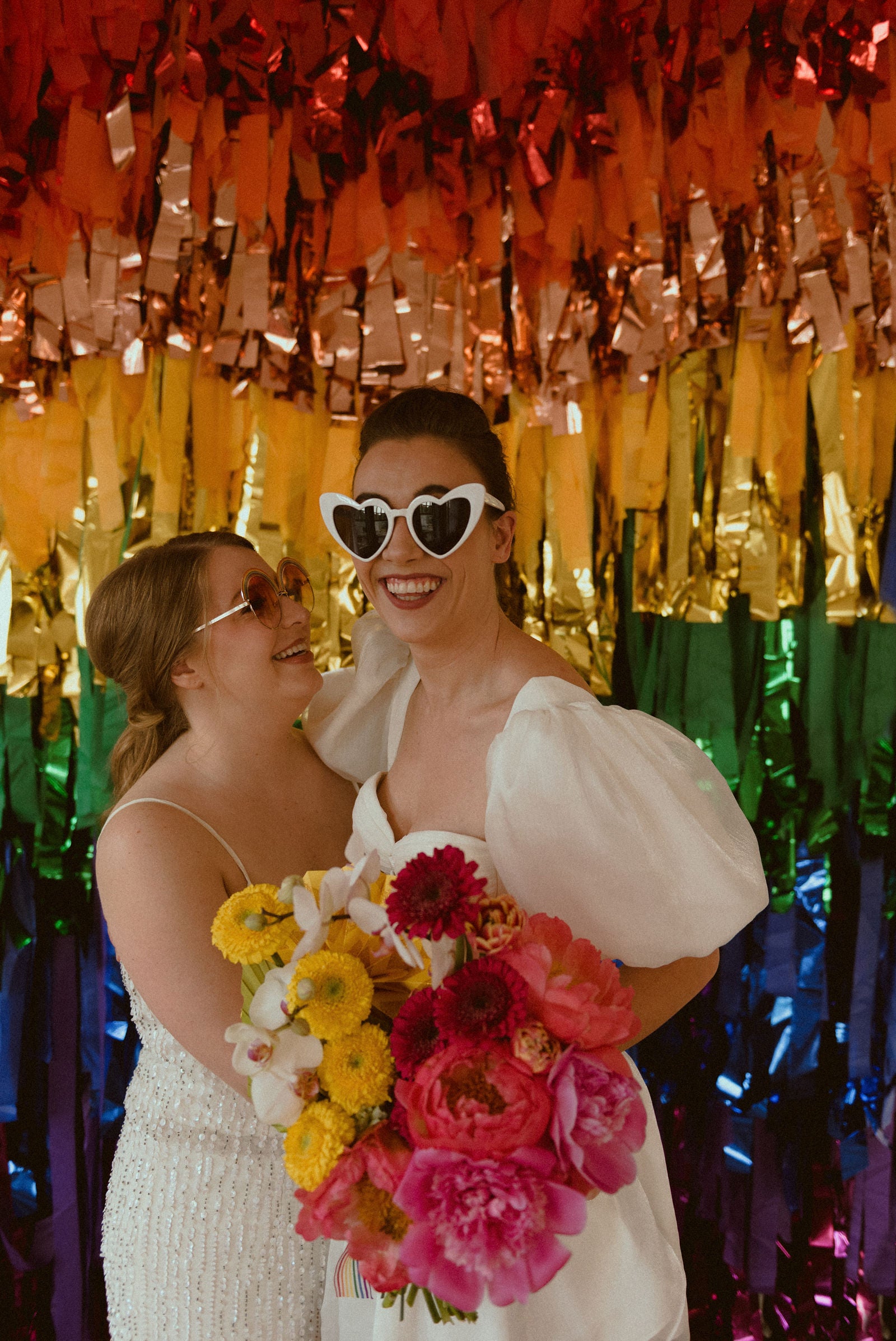Pride Flag Rainbow Fringe Backdrop-Backdrops-Oh My Darling Party Co