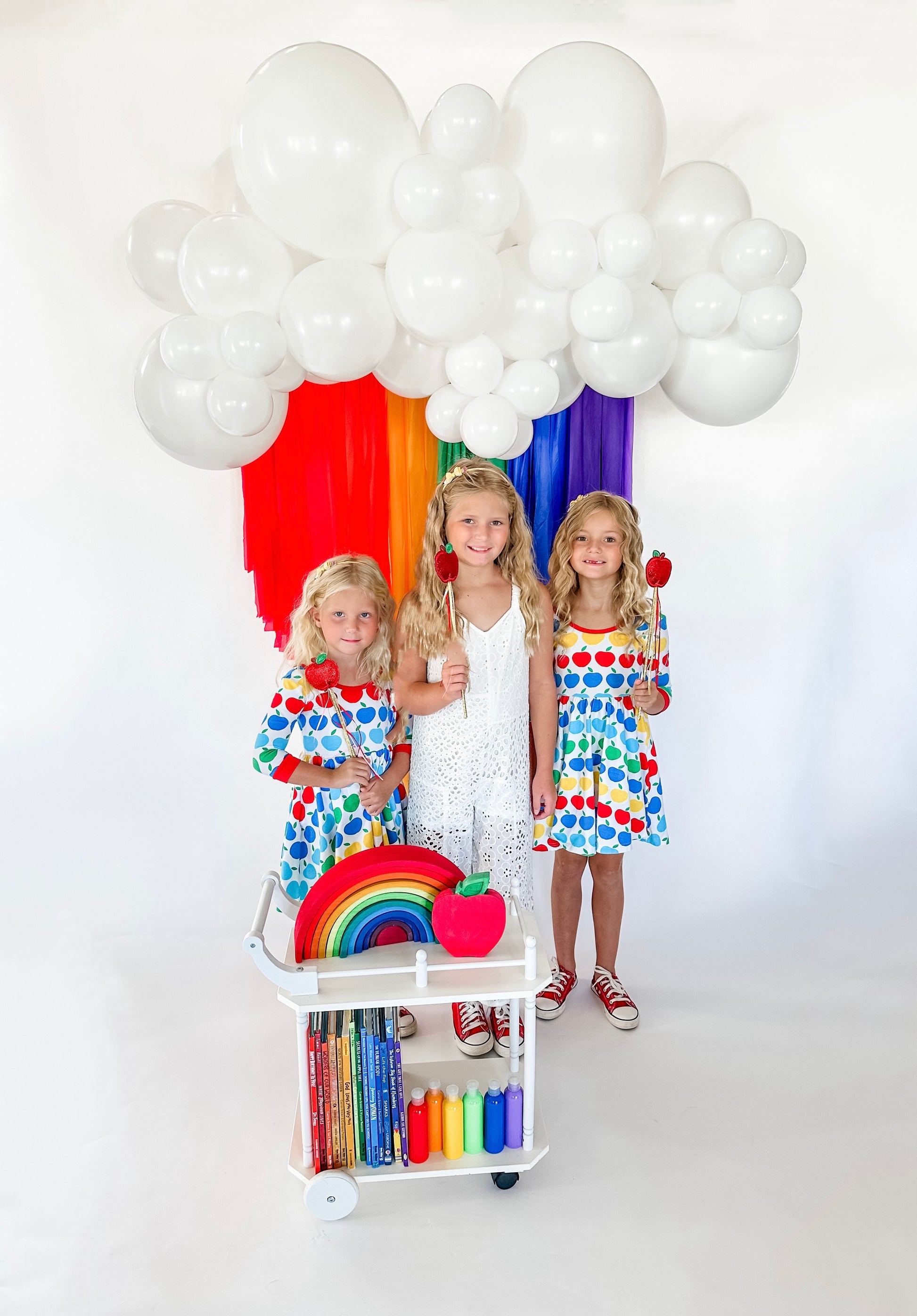 Rainbow After The Storm Fringe Backdrop-Backdrops-Oh My Darling Party Co