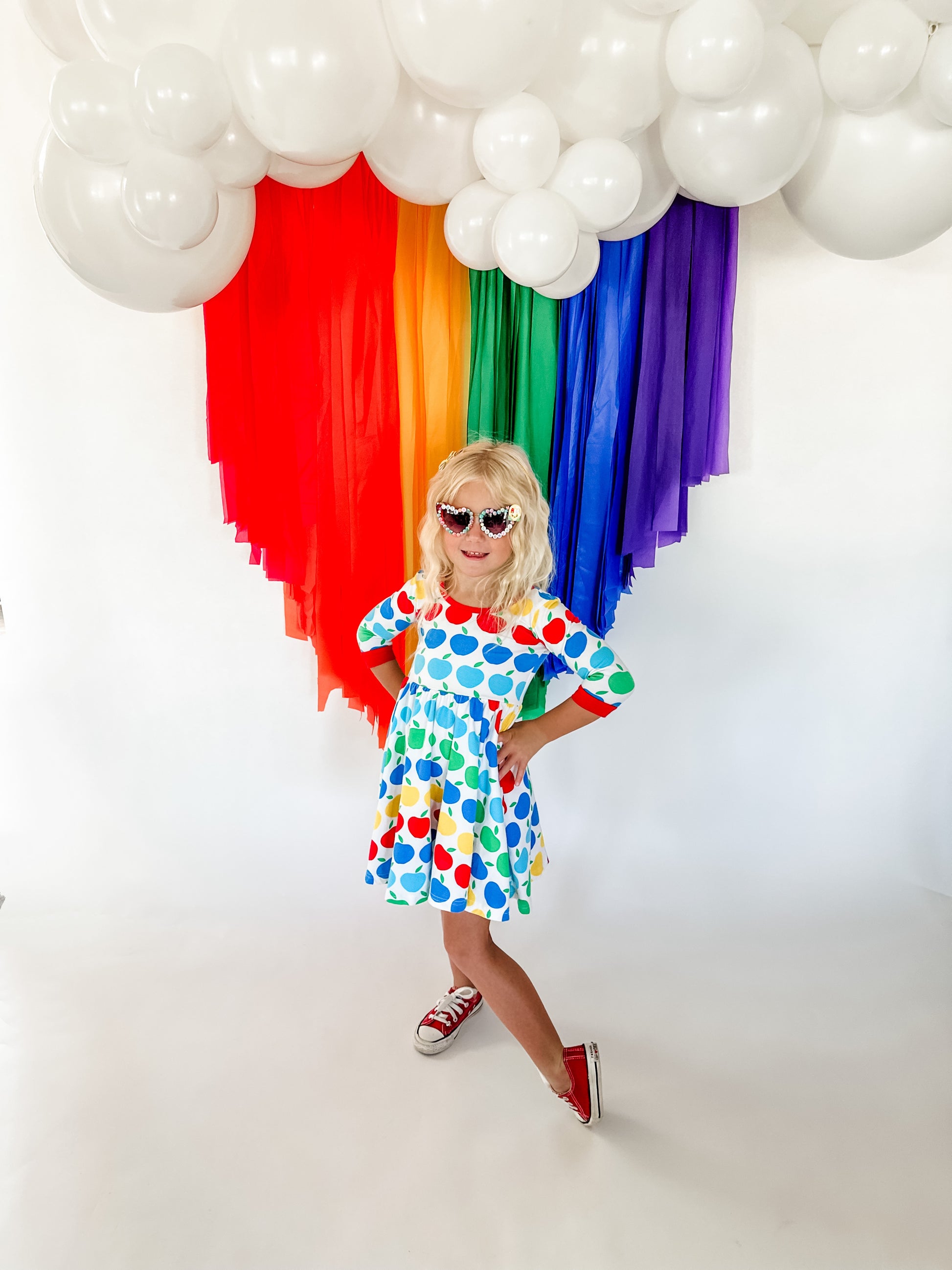 Rainbow After The Storm Fringe Backdrop-Backdrops-Oh My Darling Party Co