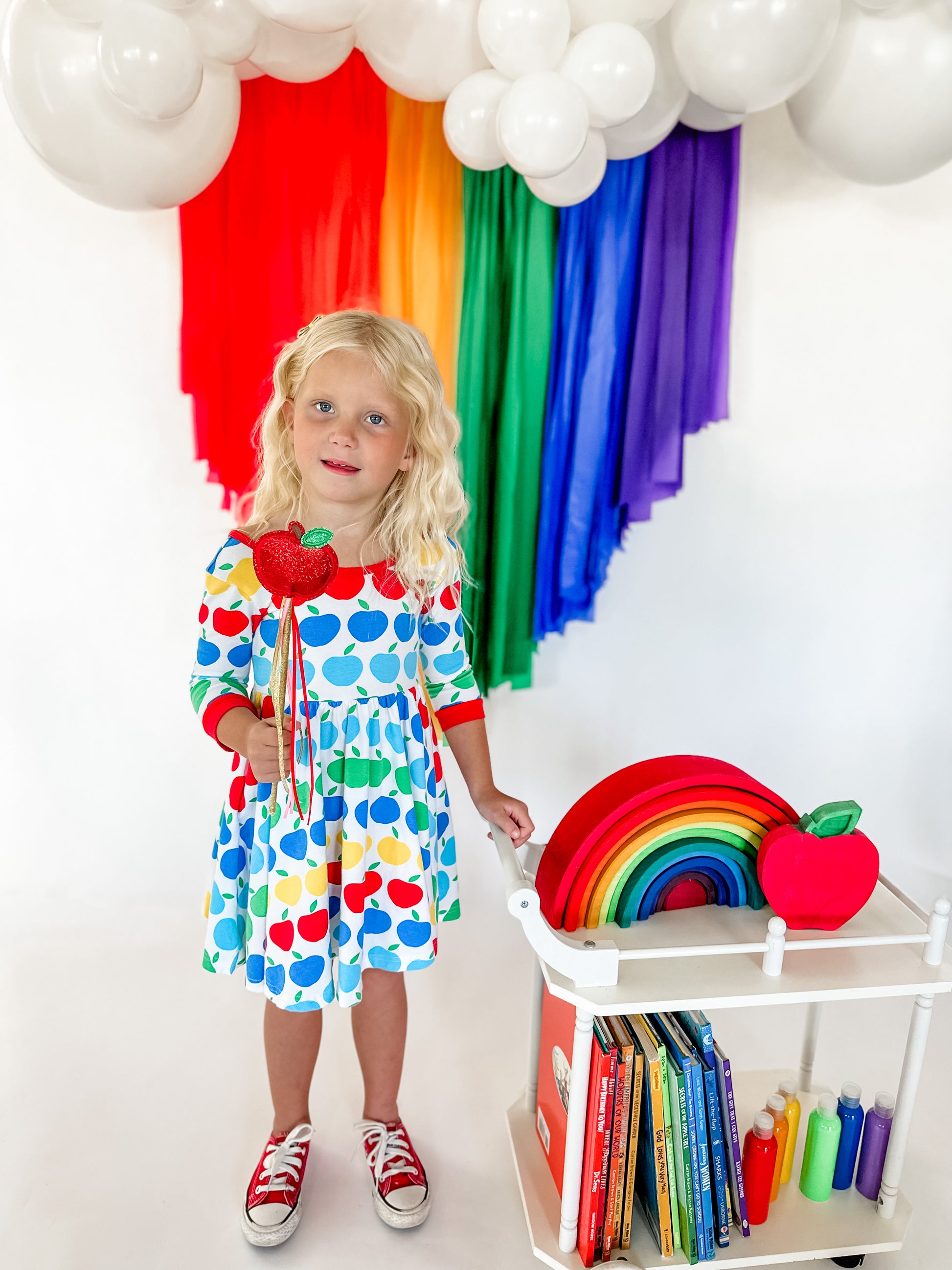 Rainbow After The Storm Fringe Backdrop-Backdrops-Oh My Darling Party Co