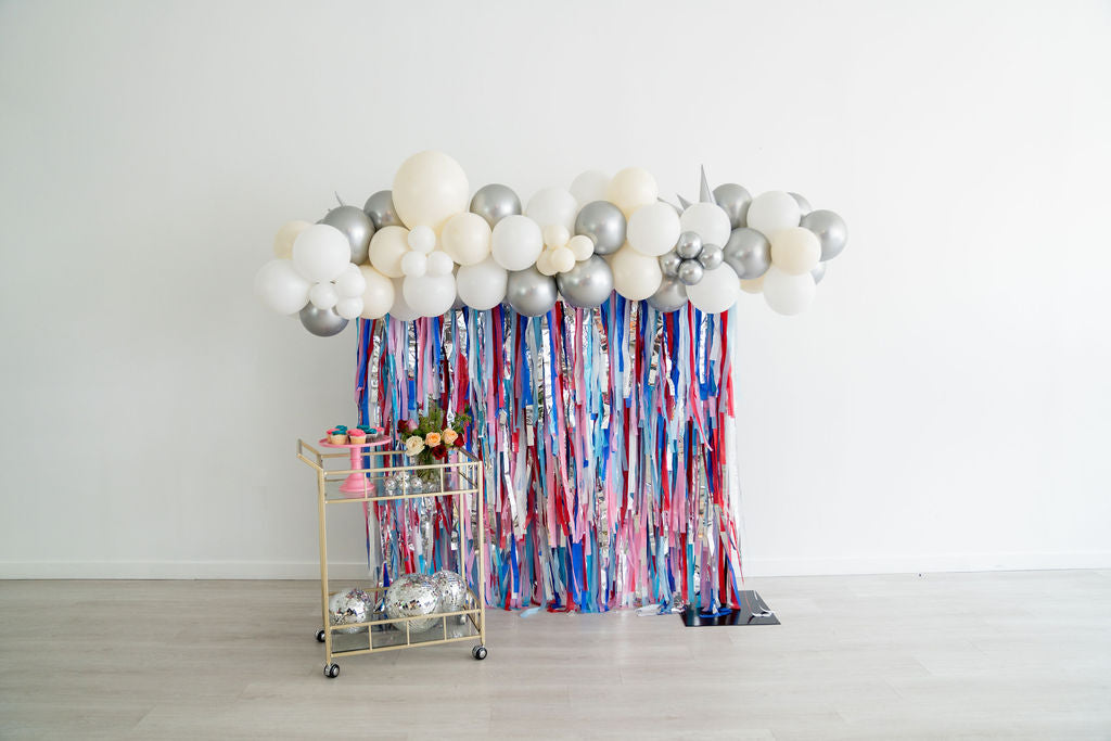 Red, White & Bash Fringe Backdrop-Backdrops-Oh My Darling Party Co