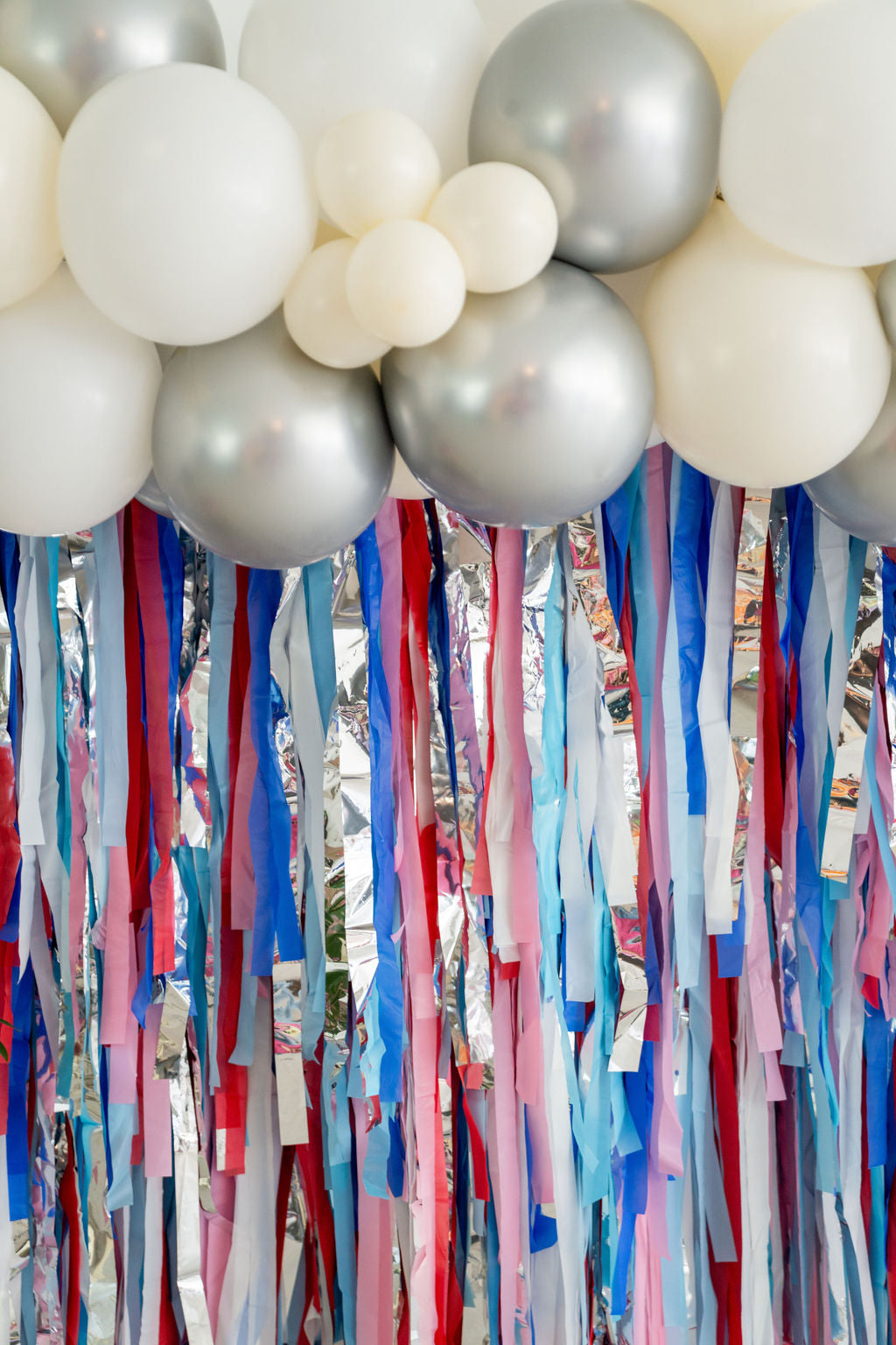 Red, White & Bash Fringe Backdrop-Backdrops-Oh My Darling Party Co