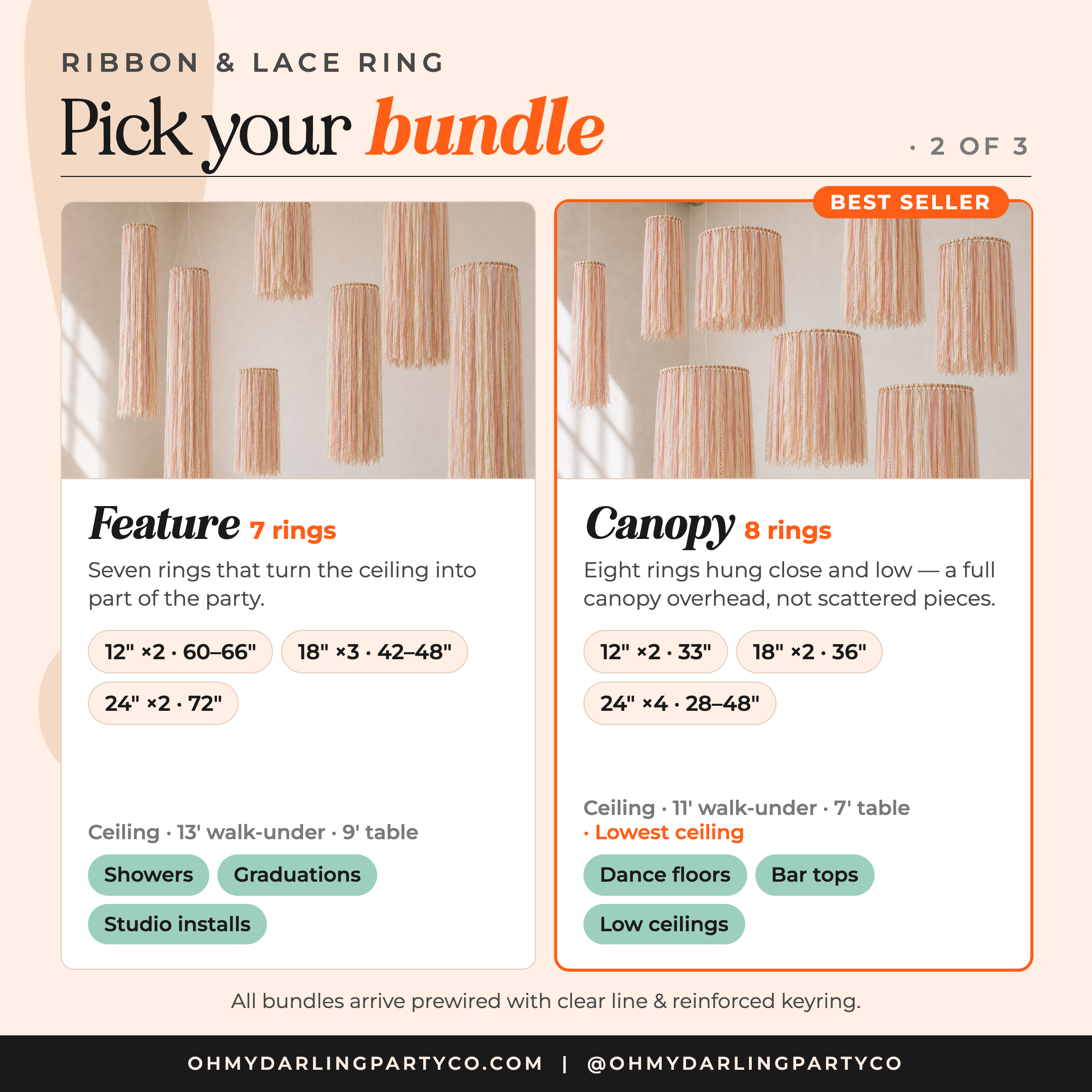 Ribbon & lace ring set guide 2